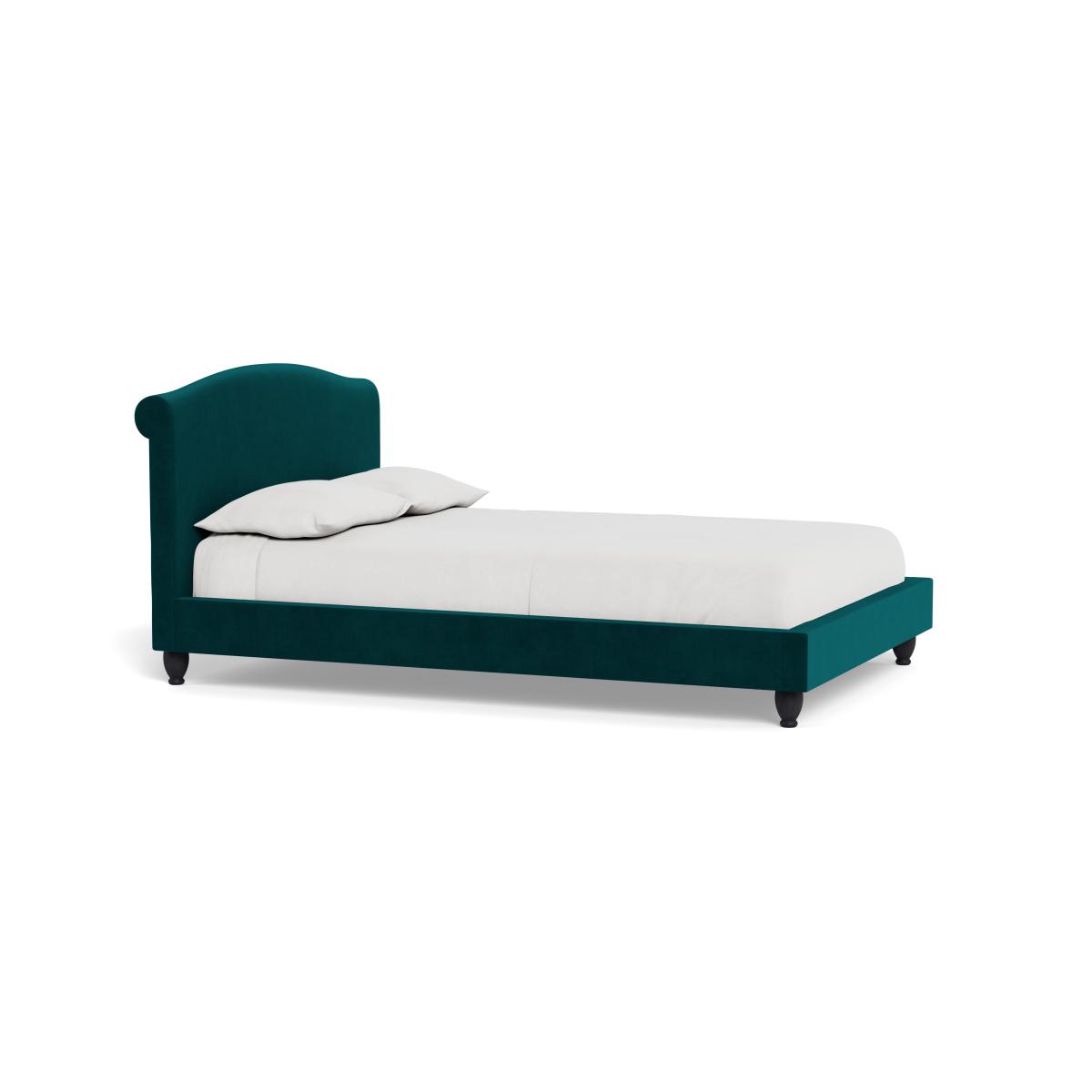 Heal's Devon King Bed Smart Luxe Velvet Ocean Natural Beech Feet – image 3