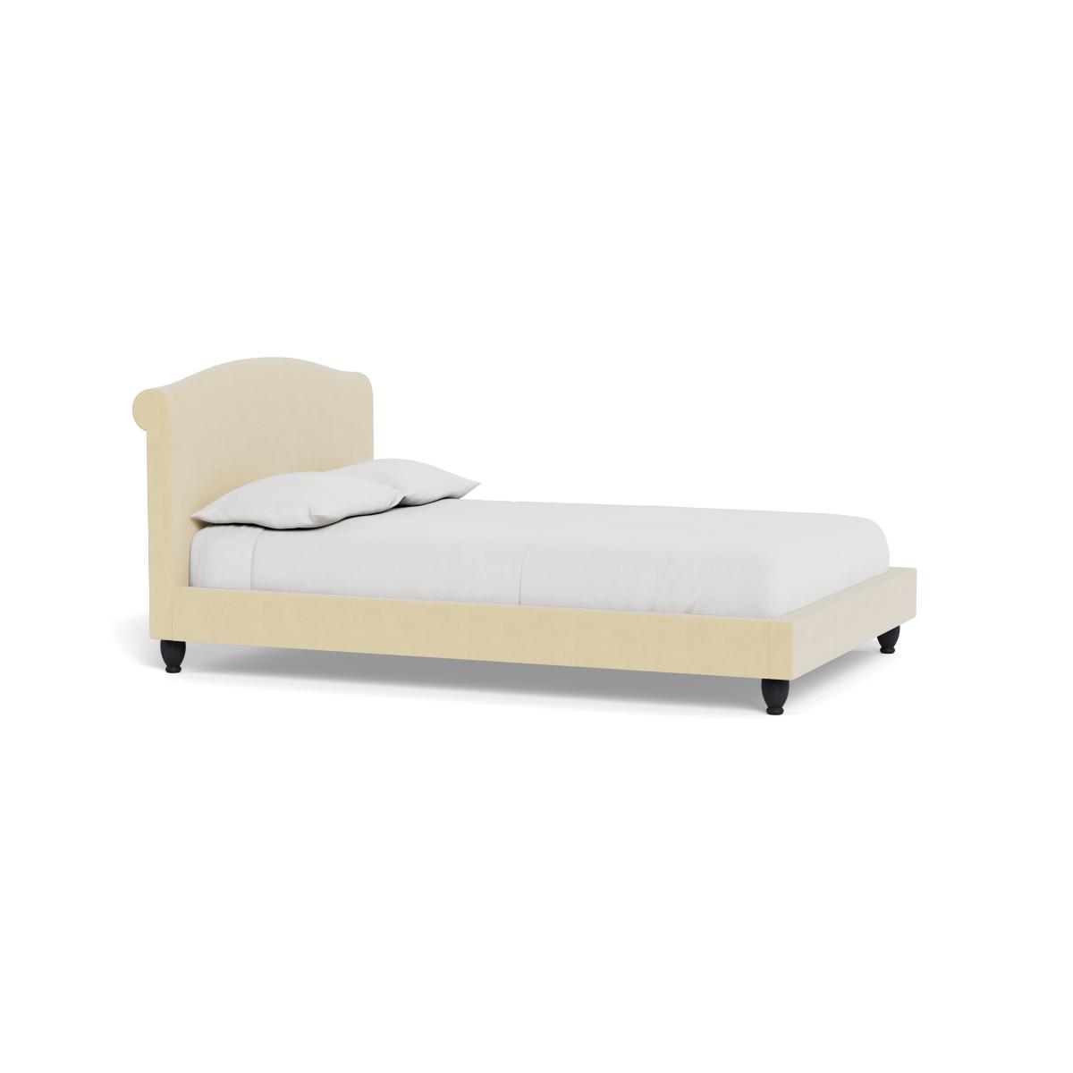 Heal's Devon King Bed Smart Luxe Velvet Biscuit Natural Beech Feet – image 3