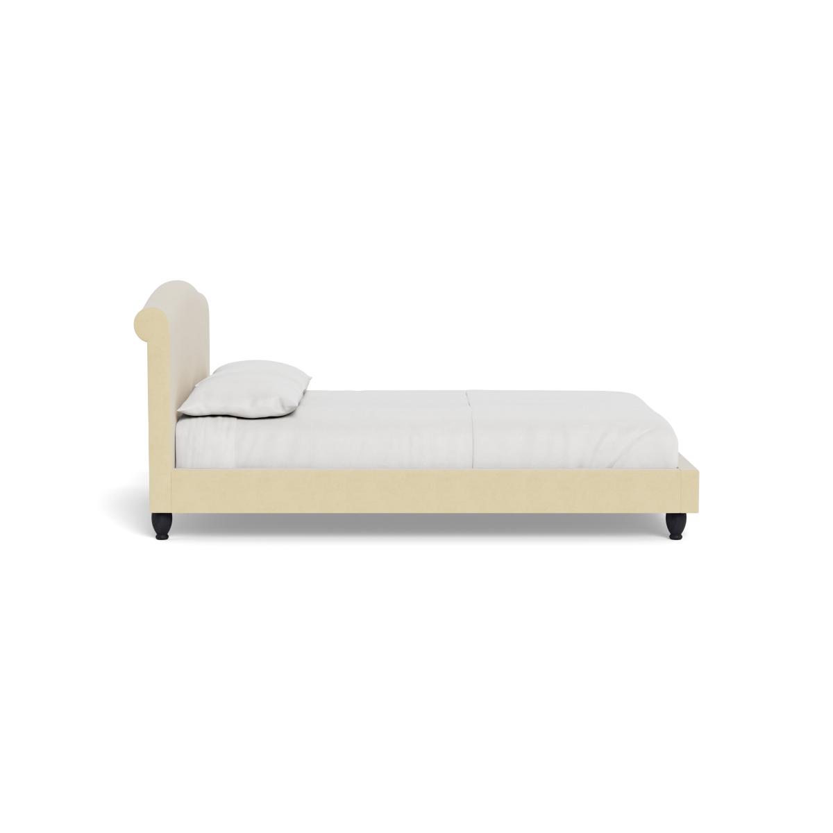 Heal's Devon King Bed Smart Luxe Velvet Biscuit Natural Beech Feet – image 4
