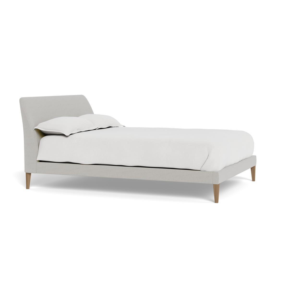 Heal's Wallis Bed King Capelo LinenCotton Sea Salt Walnut Feet - Heal's UK Bedroom Furniture – image 2