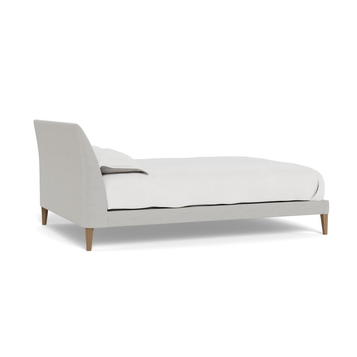 Heal's Wallis Bed King Capelo LinenCotton Sea Salt Walnut Feet - Heal's UK Bedroom Furniture – image 4