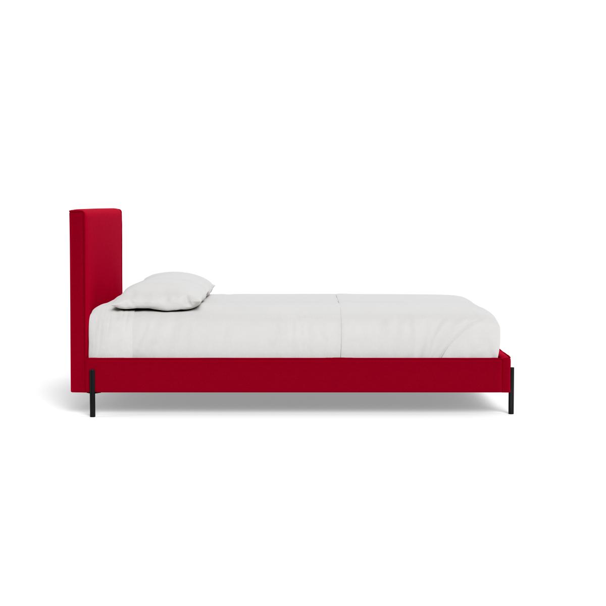 Heal's Tortona King Bed Melton Wool Red Oxide Black Feet – image 4