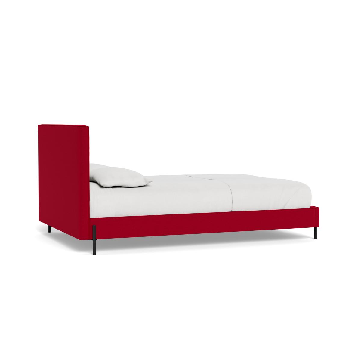 Heal's Tortona King Bed Melton Wool Red Oxide Black Feet – image 5