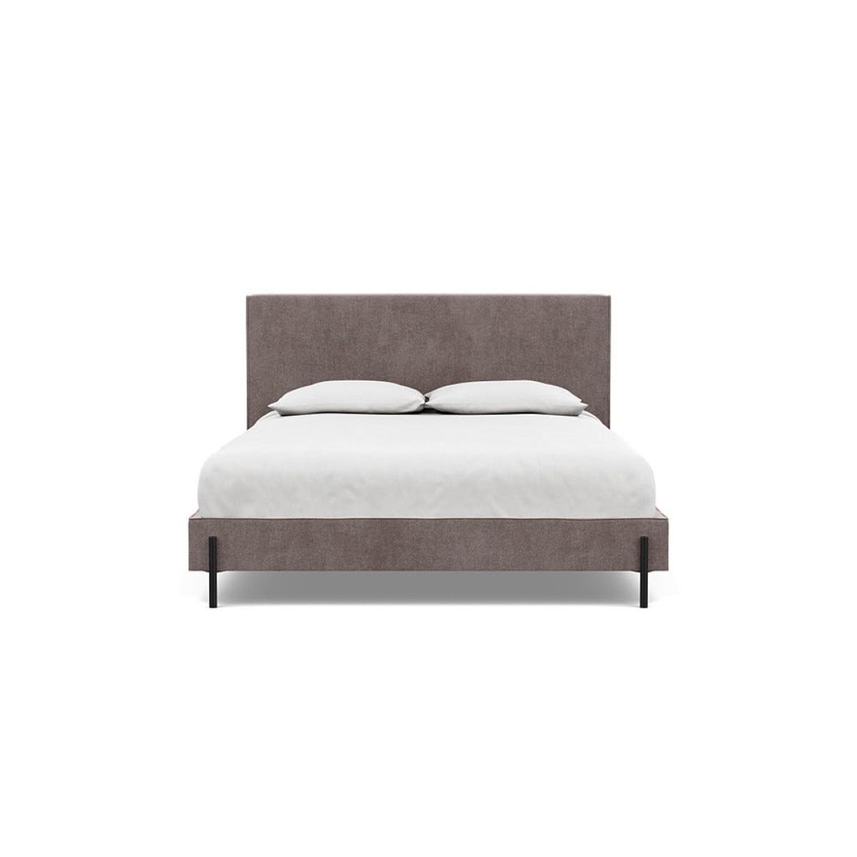Heal's Tortona King Bed Smart Luxe Velvet Mushroom Black Feet – image 2