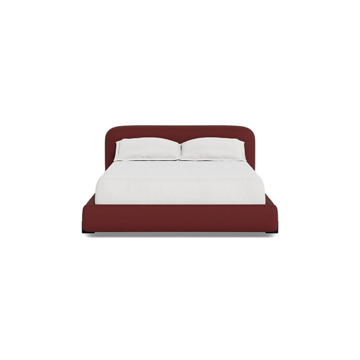 Heal's Nuvola King Bed Capelo Linen-Cotton Etruscan Red Black Painted Oak Feet – image 2