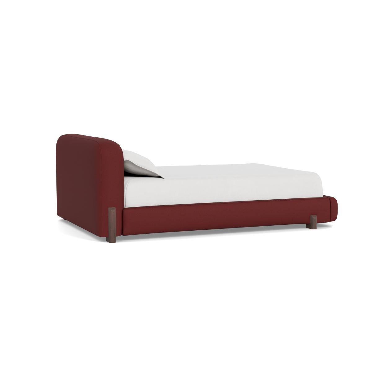 Heal's Nuvola King Bed Capelo Linen-Cotton Etruscan Red Black Painted Oak Feet – image 5