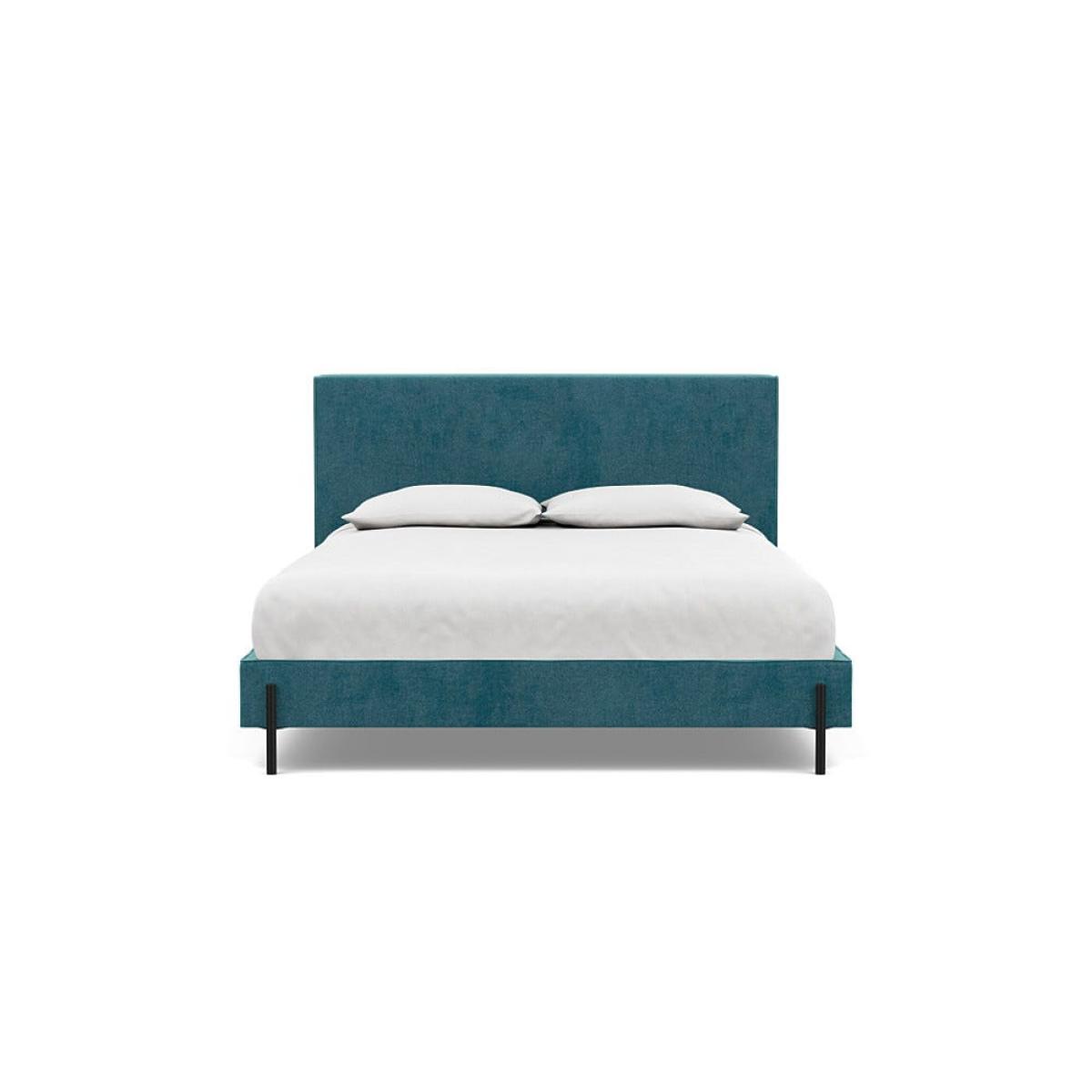 Heal's Tortona King Bed Smart Luxe Velvet Airforce Blue Black Feet – image 2