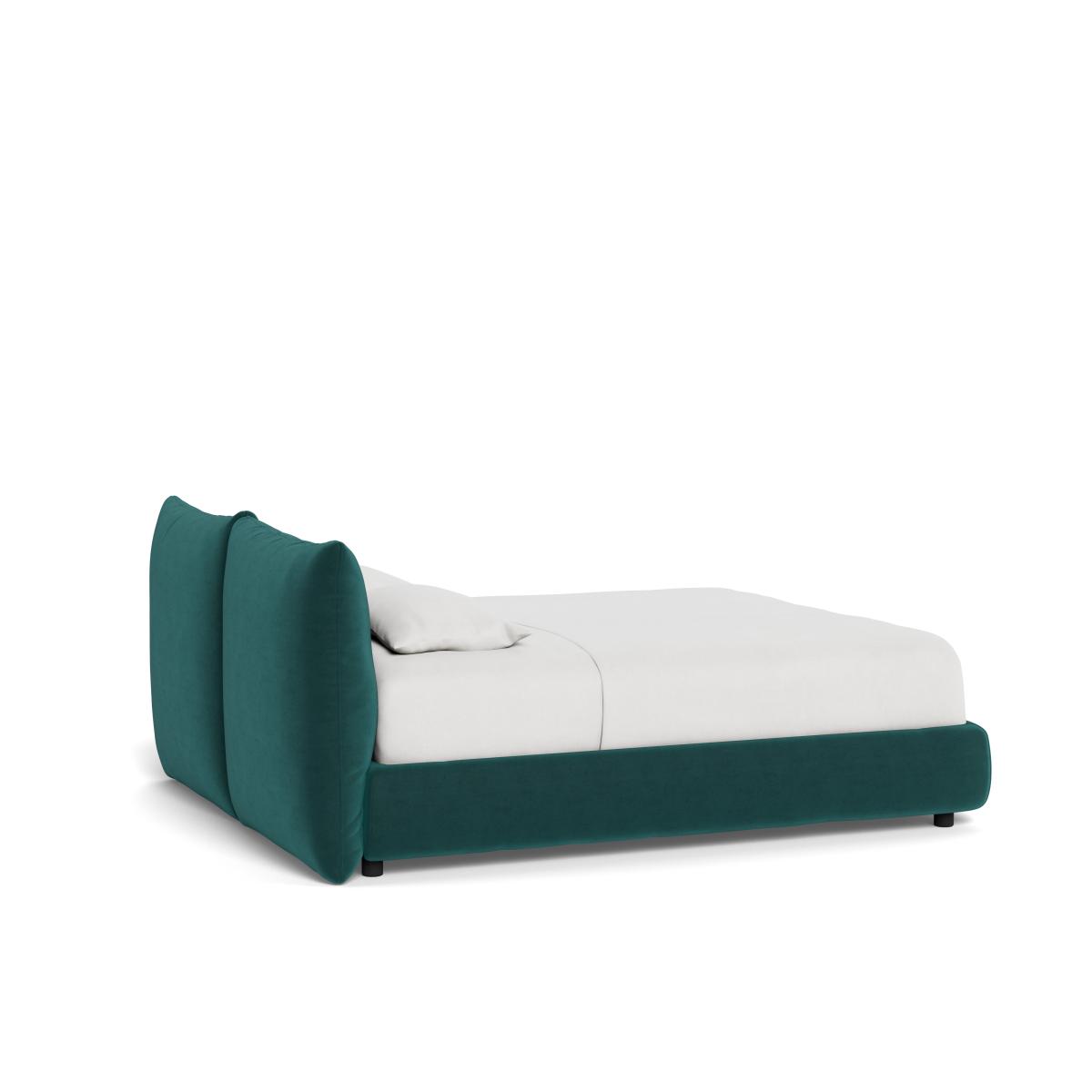 Heal's Pillow Storage Bed King Marylebone Velvet Emerald Green – image 4