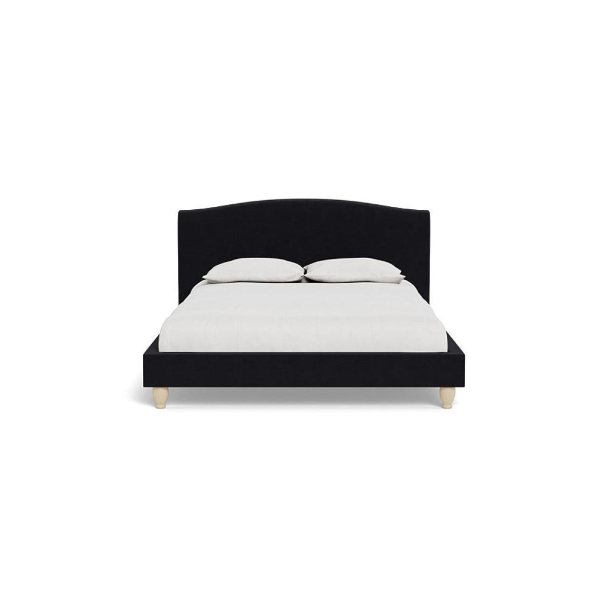 Heal's Devon King Bed Velvet Black Natural Beech Feet – image 2