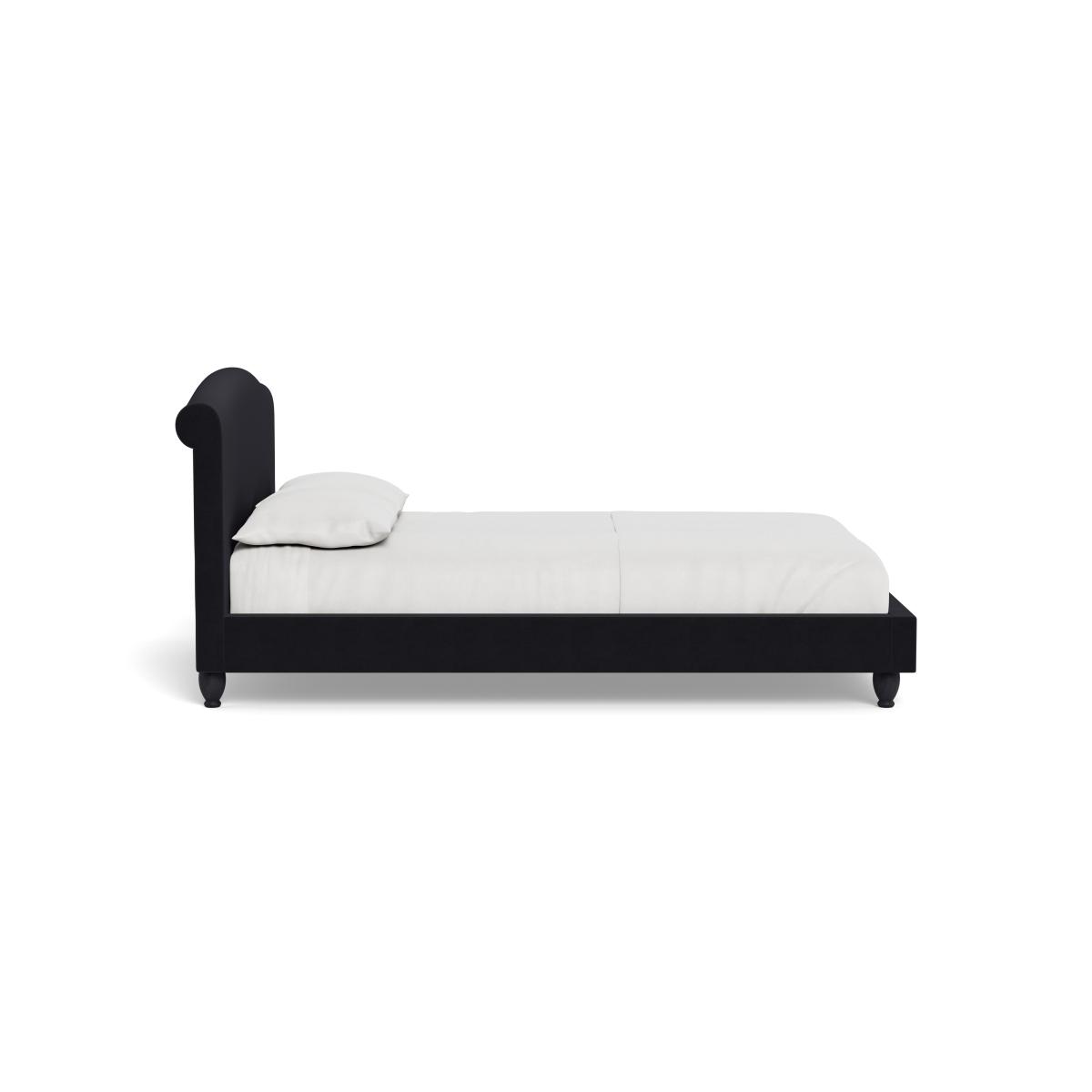 Heal's Devon King Bed Velvet Black Natural Beech Feet – image 4