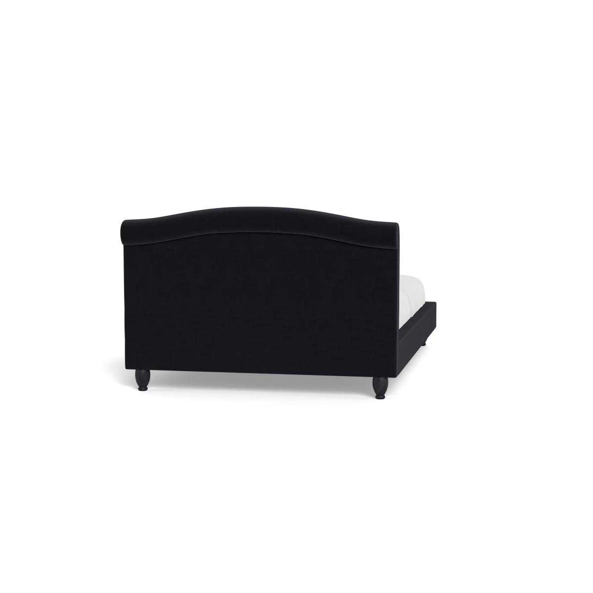 Heal's Devon King Bed Velvet Black Natural Beech Feet – image 6