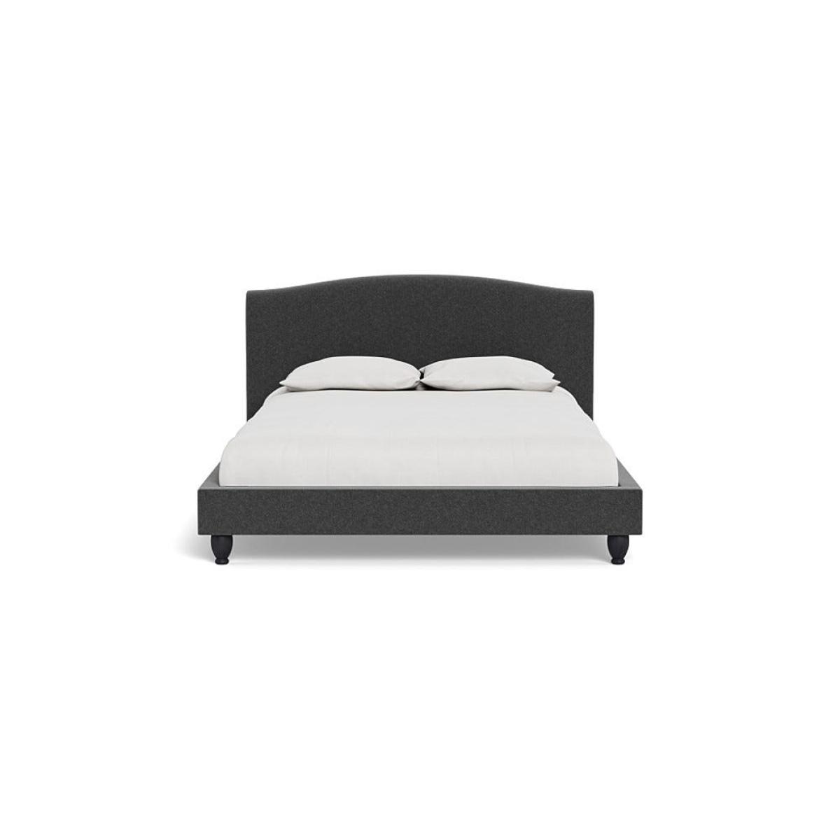 Heal's Devon King Bed Melton Wool Granite Black Beech Feet – image 2