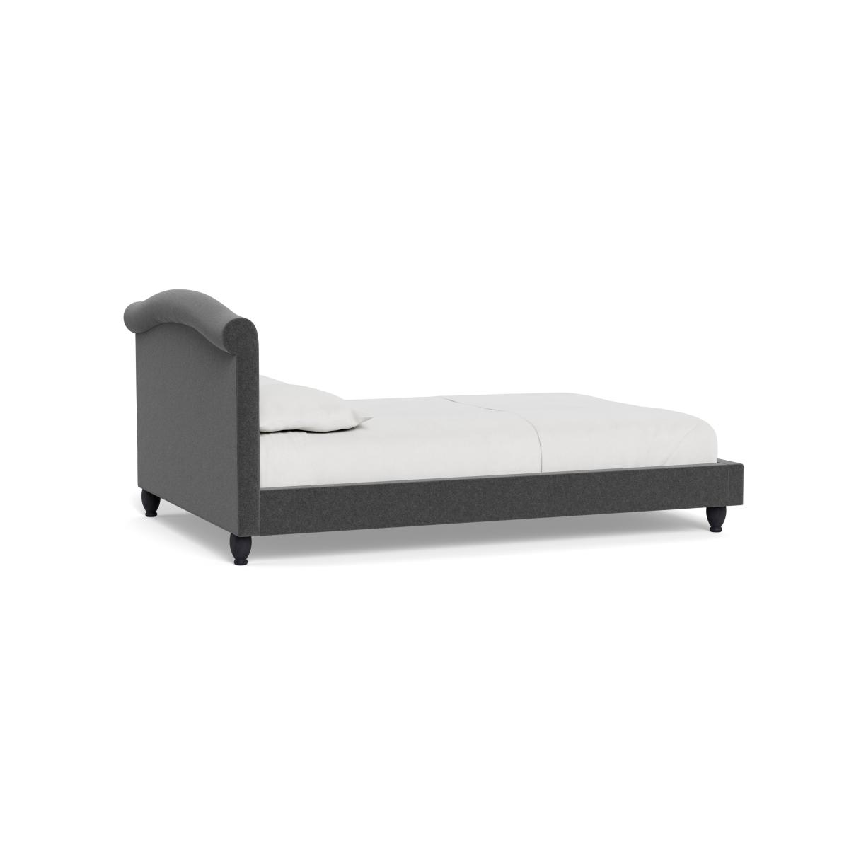 Heal's Devon King Bed Melton Wool Granite Black Beech Feet – image 5