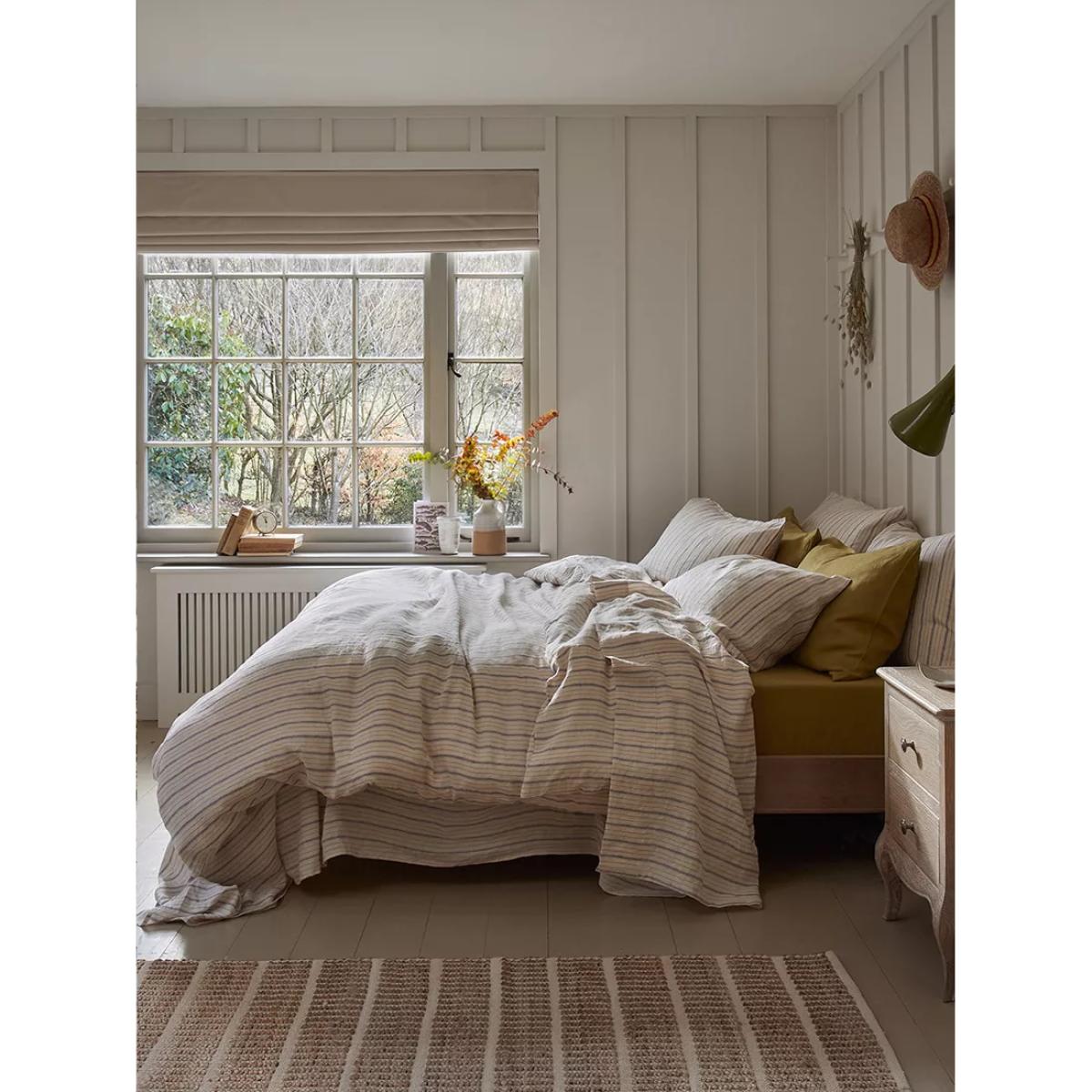 Piglet in Bed Ticking Stripe Linen Bedding – image 2