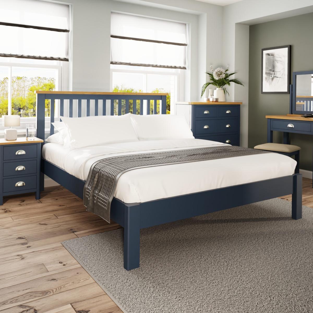 Ruskin Blue King Size Bed Frame – image 1