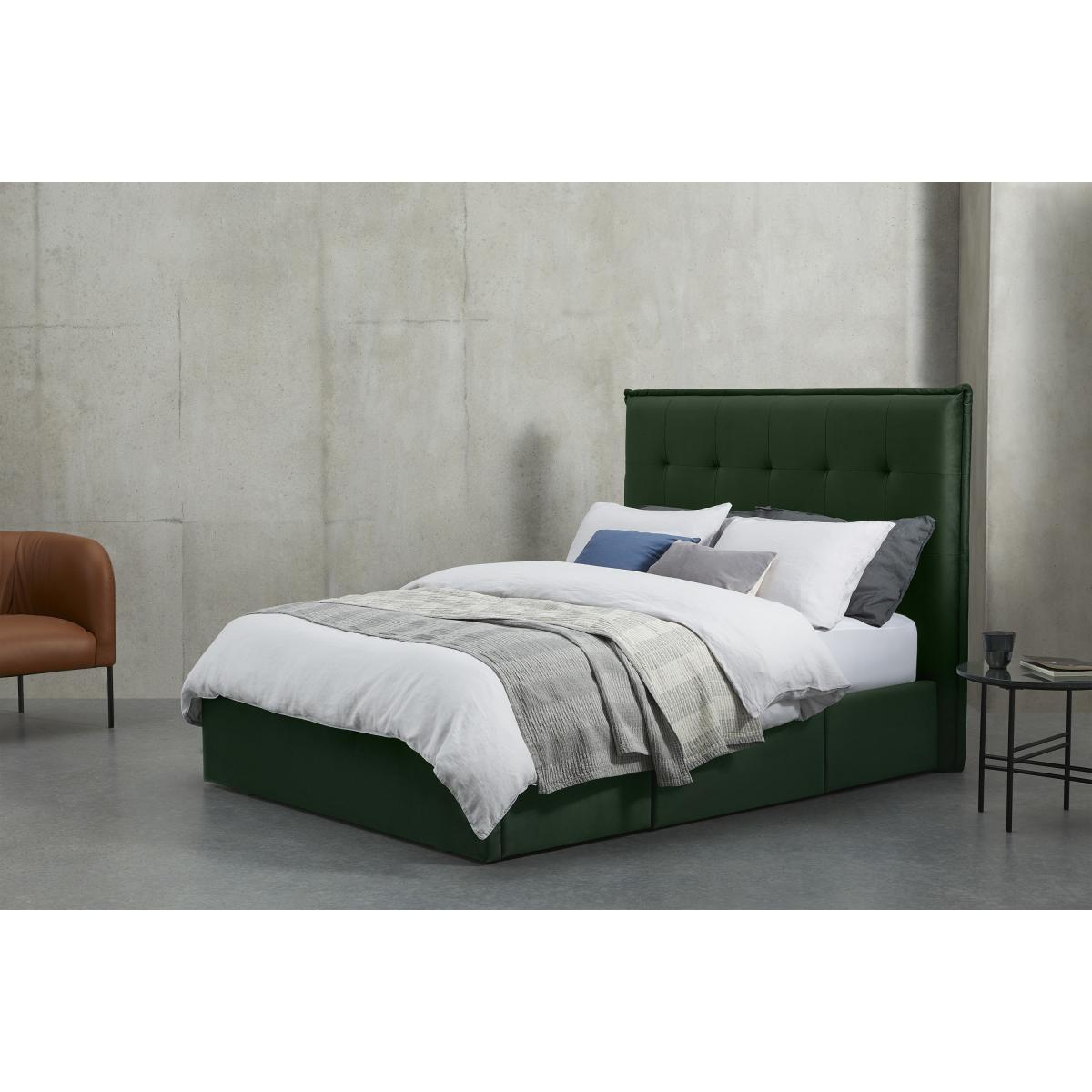 Lamas Super King Size Bed with Storage Drawers, Navy Wool – image 4