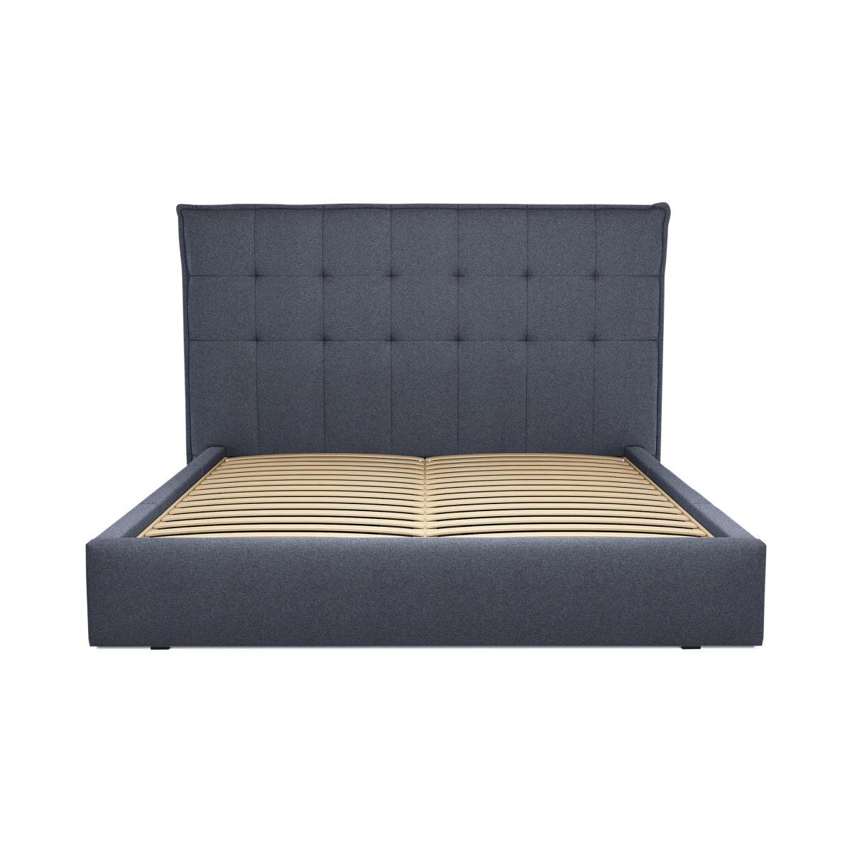 Lamas Super King Size Bed with Storage Drawers, Navy Wool – image 7