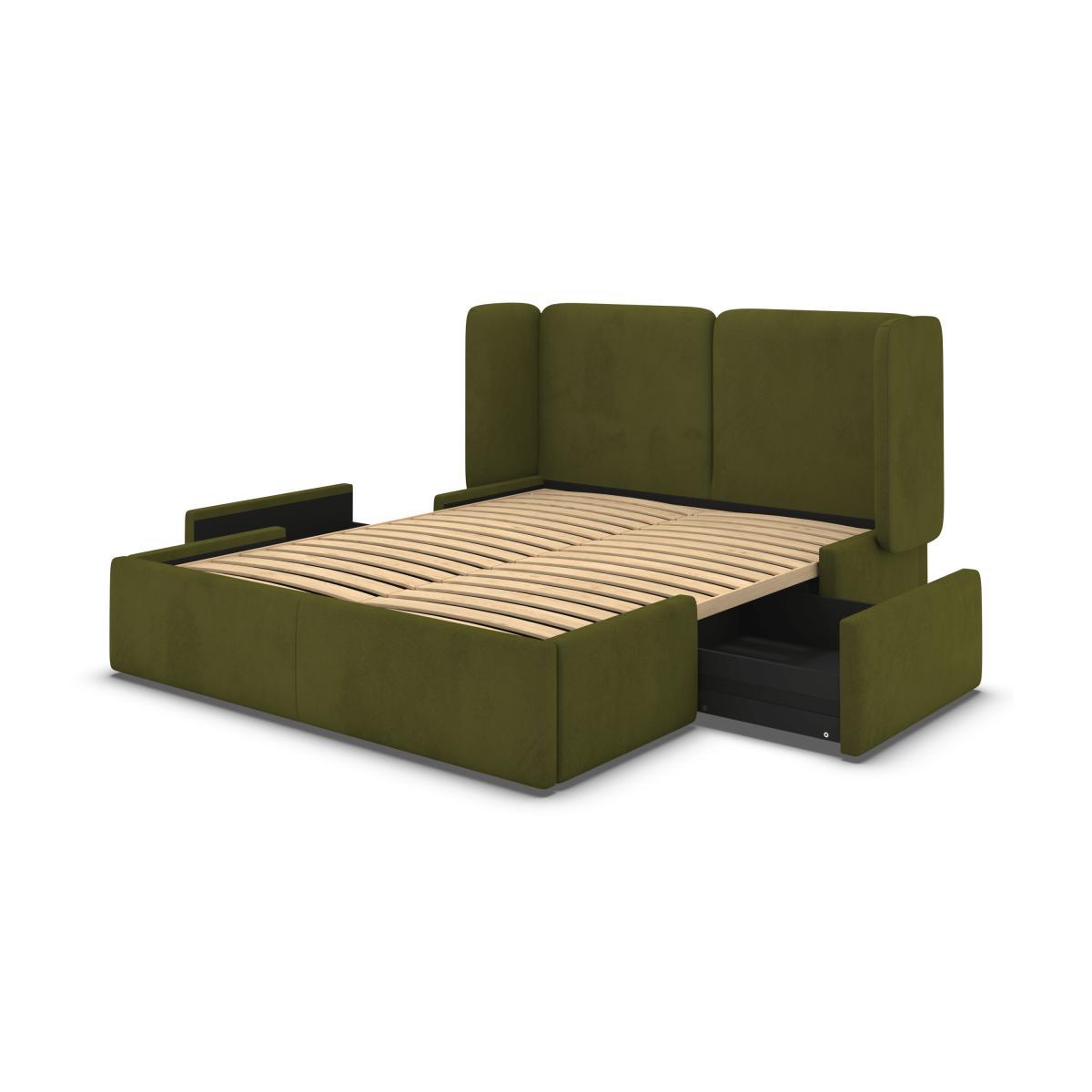 Ricola Super King Size Bed with Storage Drawers, Nocellara Green Velvet – image 8