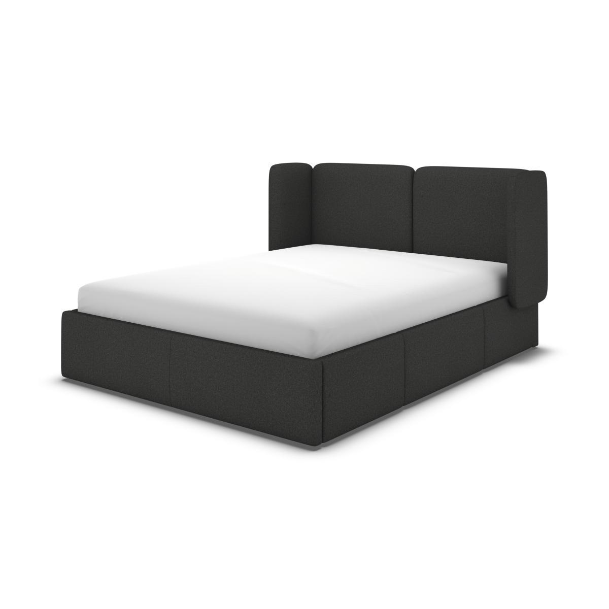 Romola Super King Size Bed with Storage Drawers, Etna Grey Wool – image 2