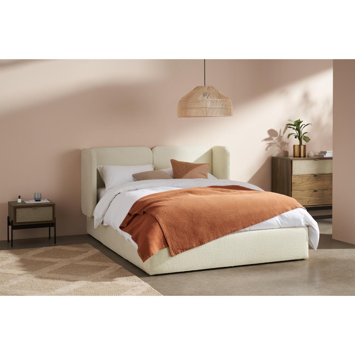 Romola Super King Size Bed with Storage Drawers, Etna Grey Wool – image 3