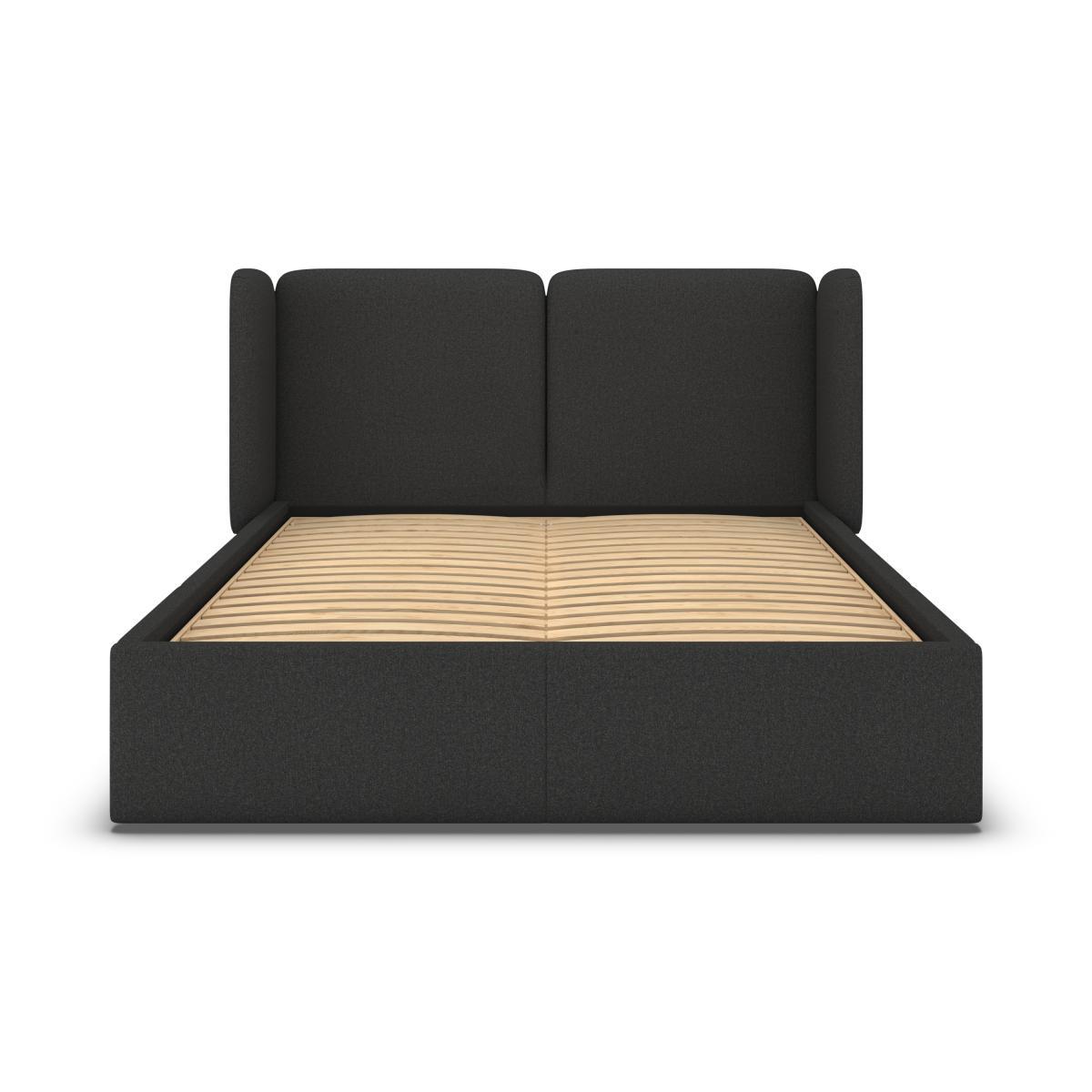Romola Super King Size Bed with Storage Drawers, Etna Grey Wool – image 6