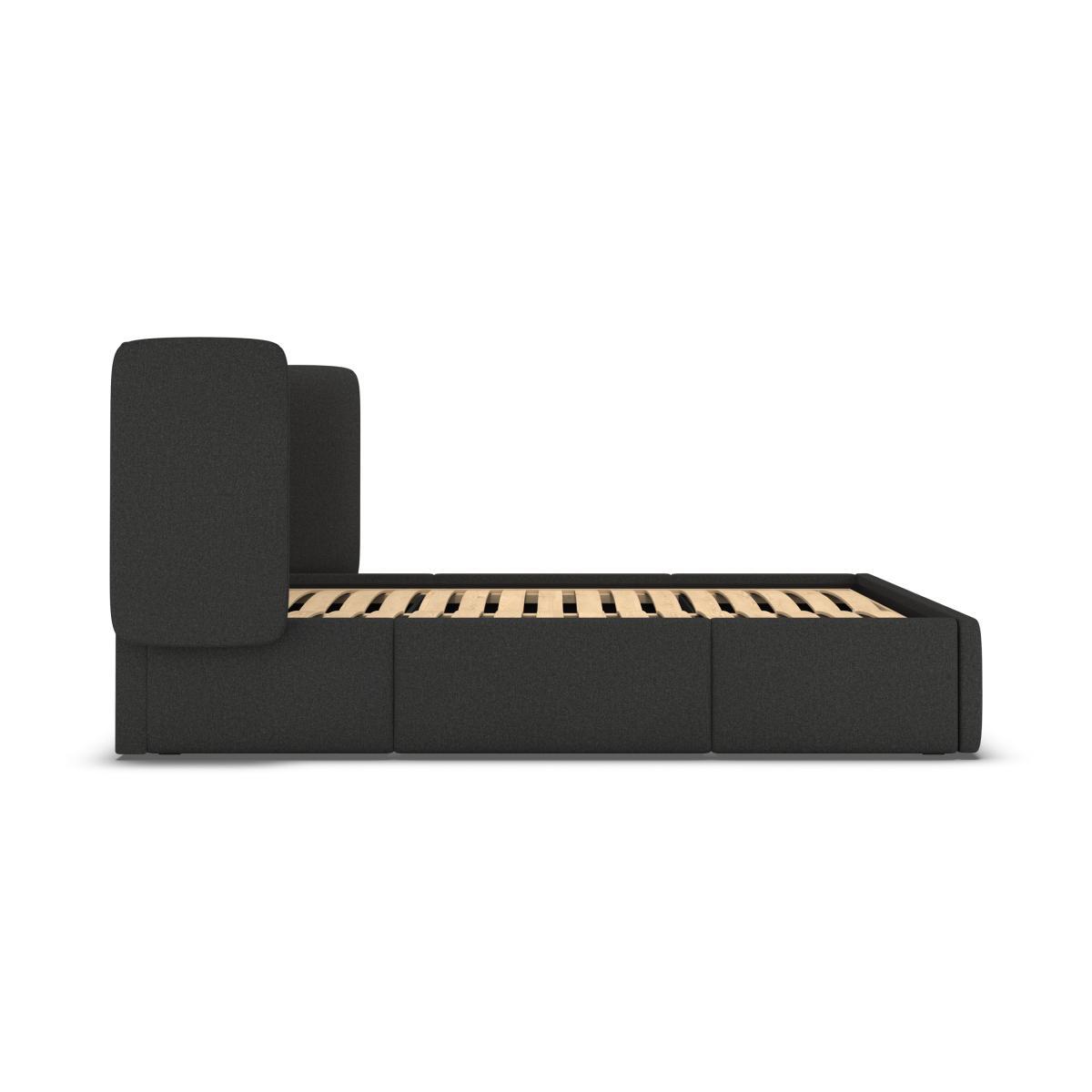 Romola Super King Size Bed with Storage Drawers, Etna Grey Wool – image 7