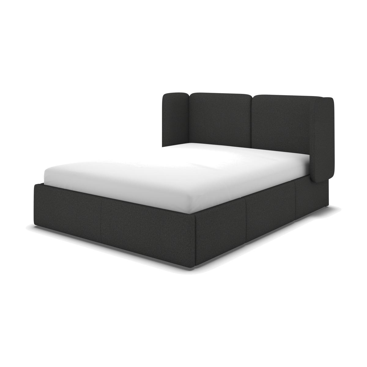 Romola Super King Size Bed with Storage Drawers, Etna Grey Wool – image 1