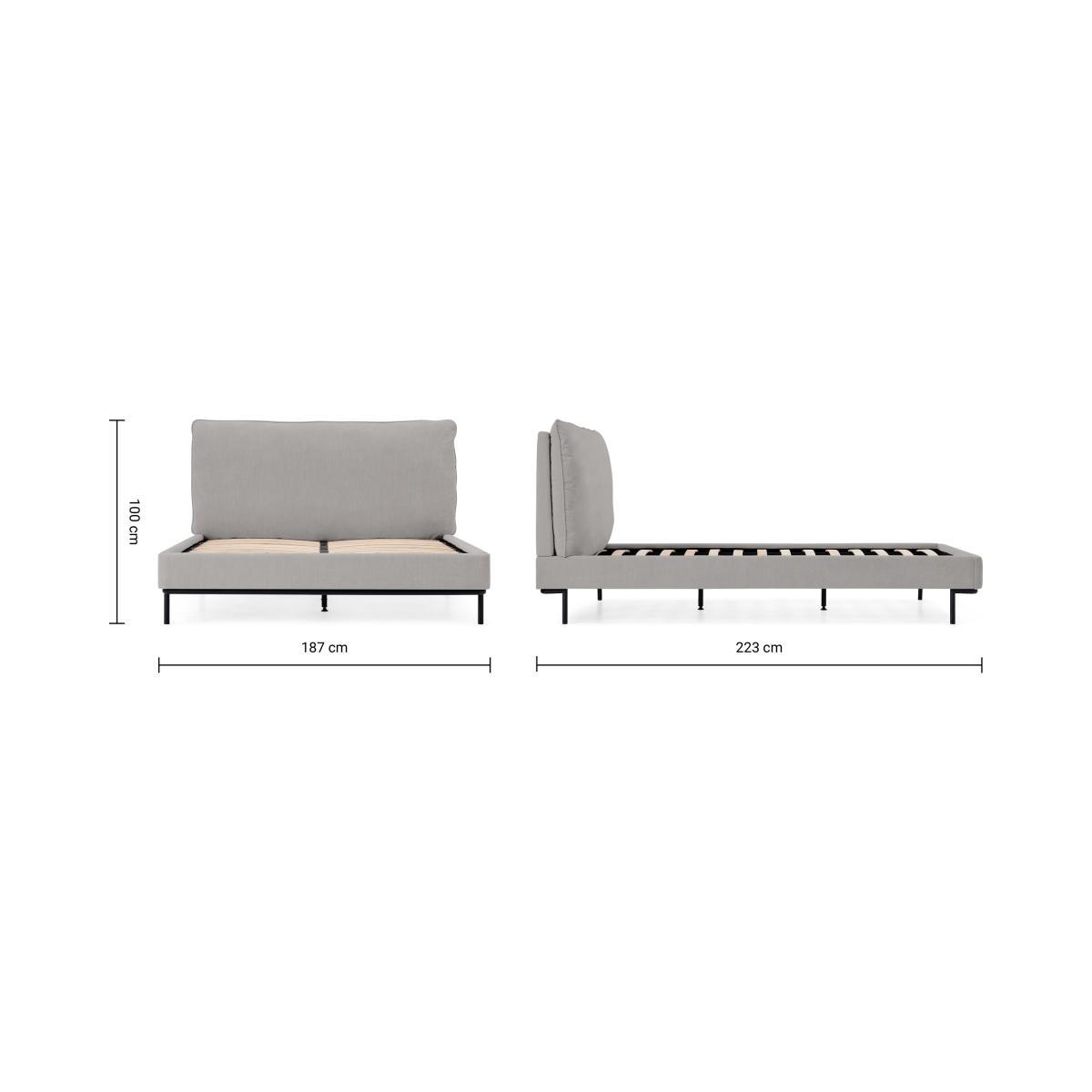 Harlow Super King Size Bed, Soft Pebble Grey – image 8