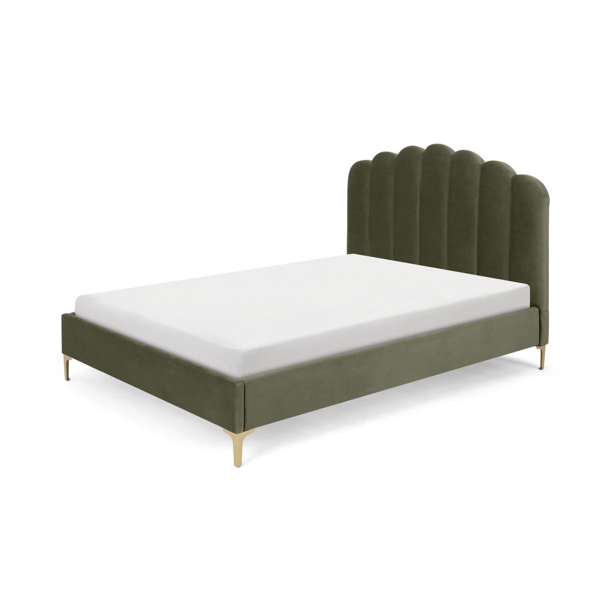 Delia Super King Size Bed, Sycamore Green Velvet – image 2