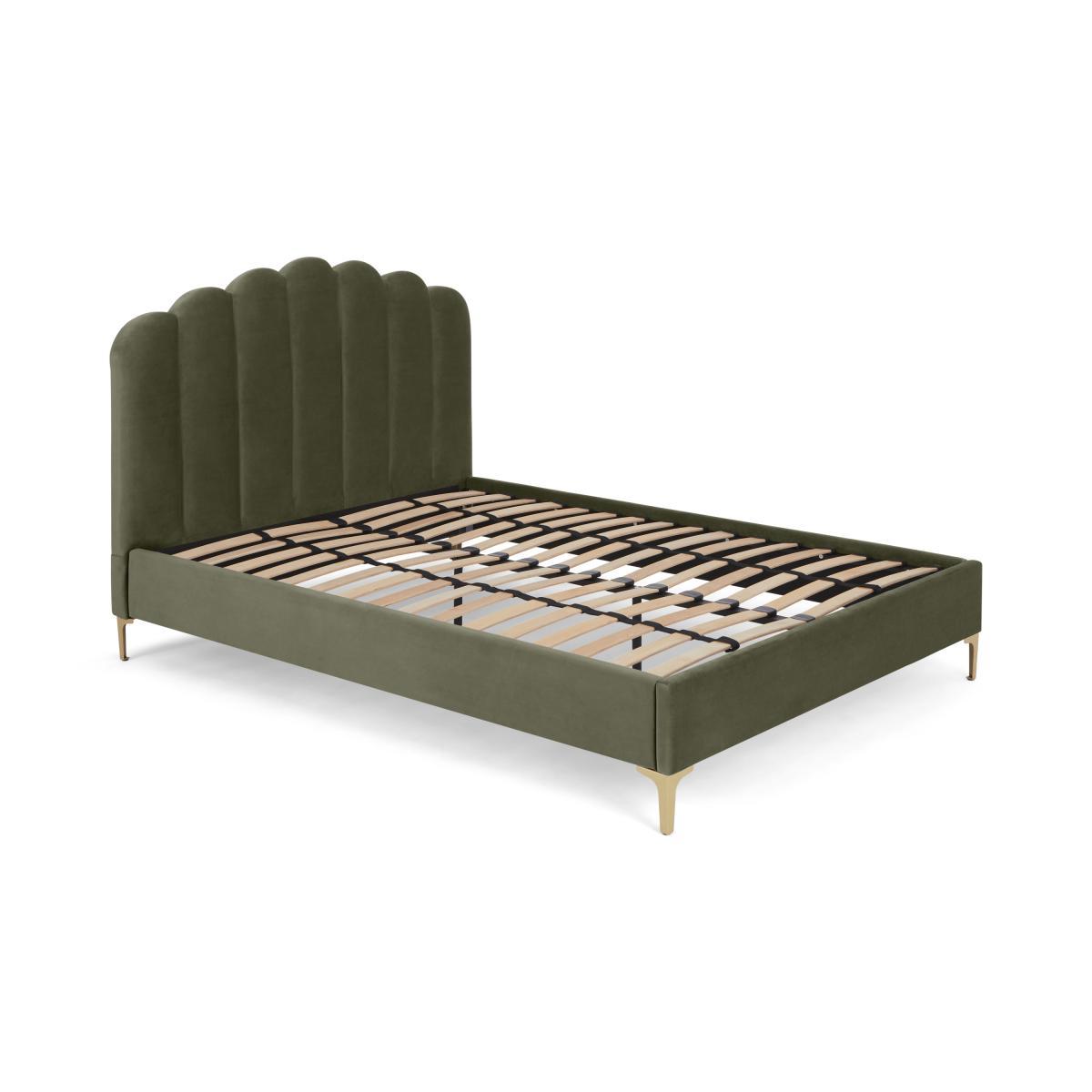 Delia Super King Size Bed, Sycamore Green Velvet – image 3