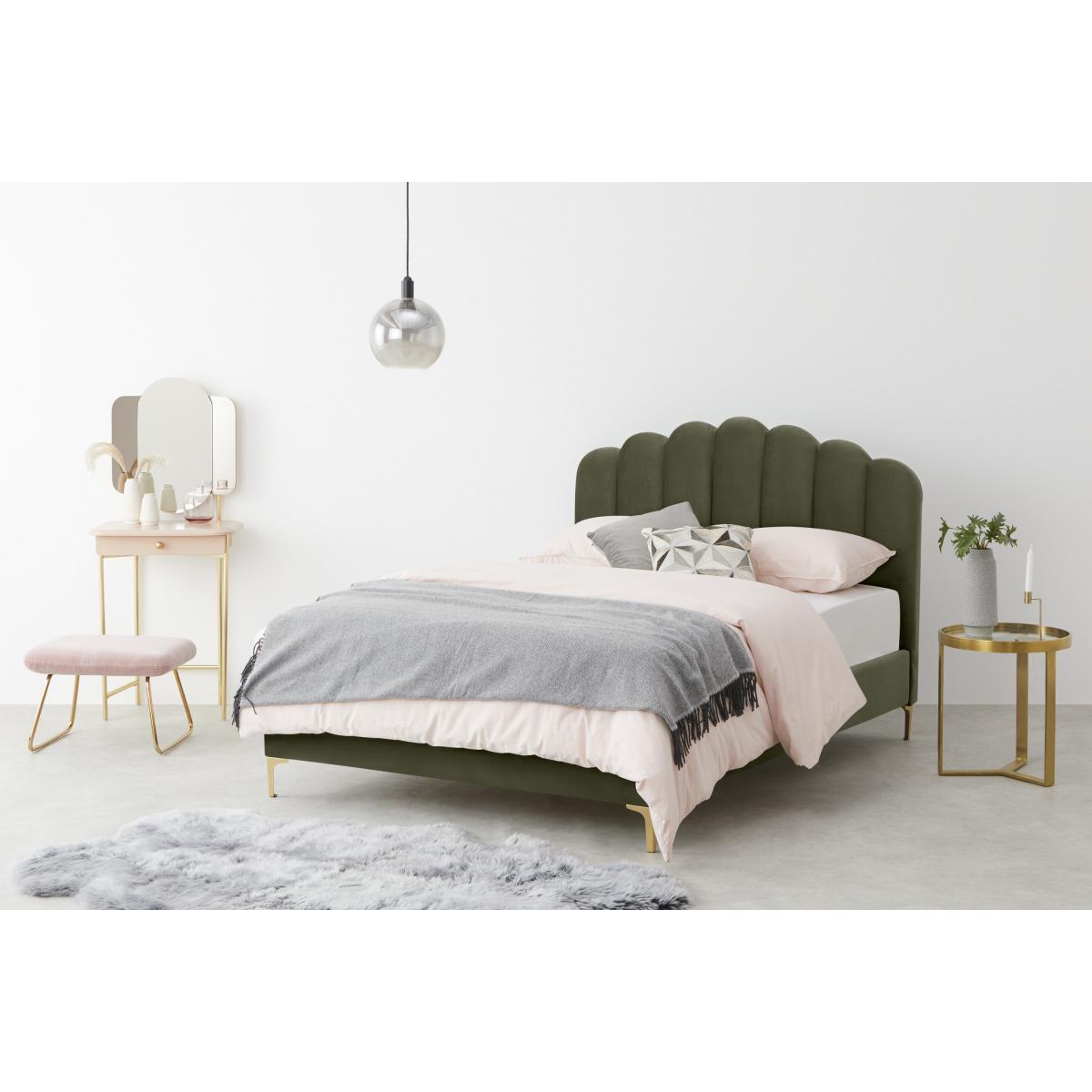 Delia Super King Size Bed, Sycamore Green Velvet – image 4