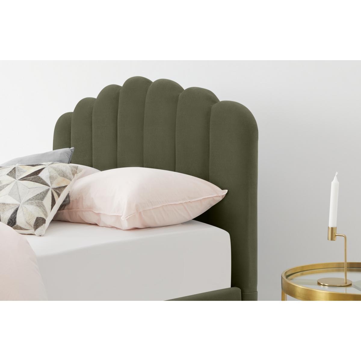 Delia Super King Size Bed, Sycamore Green Velvet – image 5