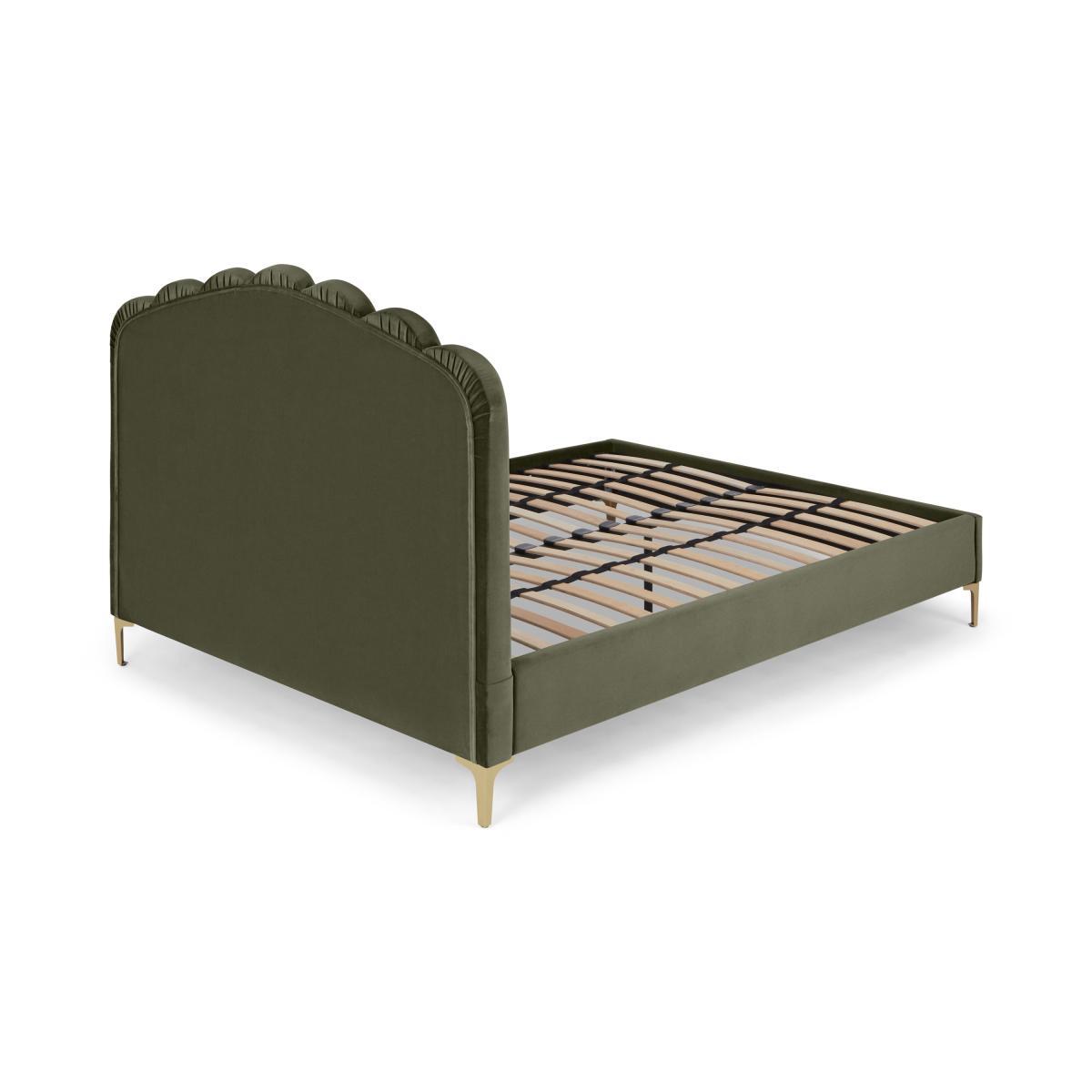 Delia Super King Size Bed, Sycamore Green Velvet – image 6