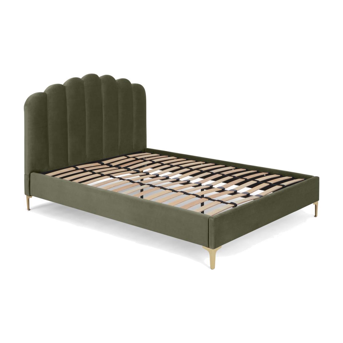 Delia Super King Size Bed, Sycamore Green Velvet – image 1