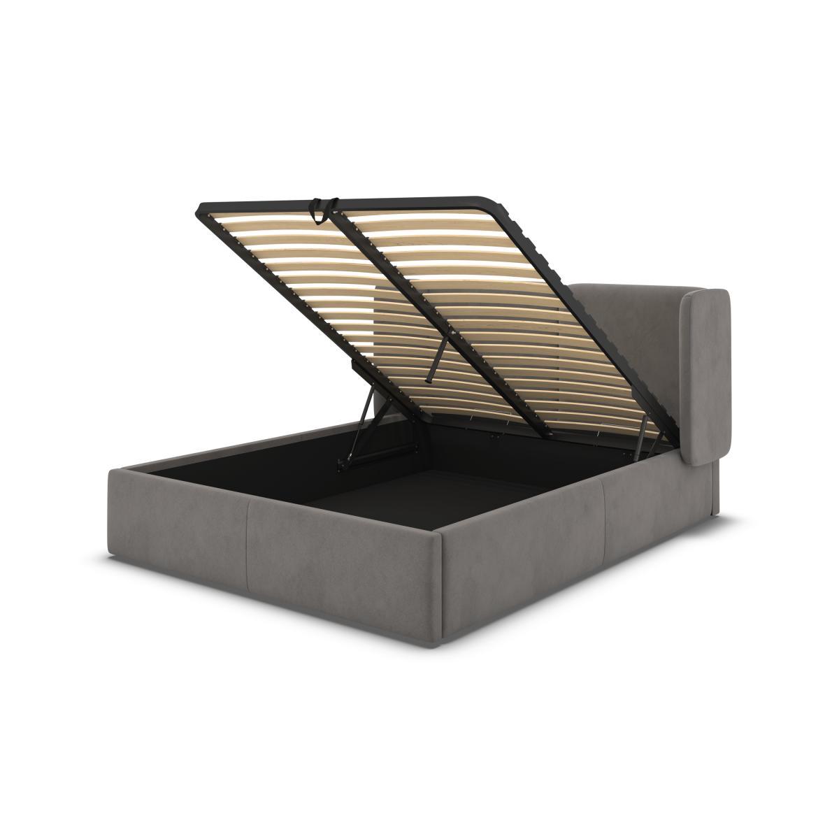 Ricola King Size Ottoman Storage Bed, Steel Grey Velvet – image 8
