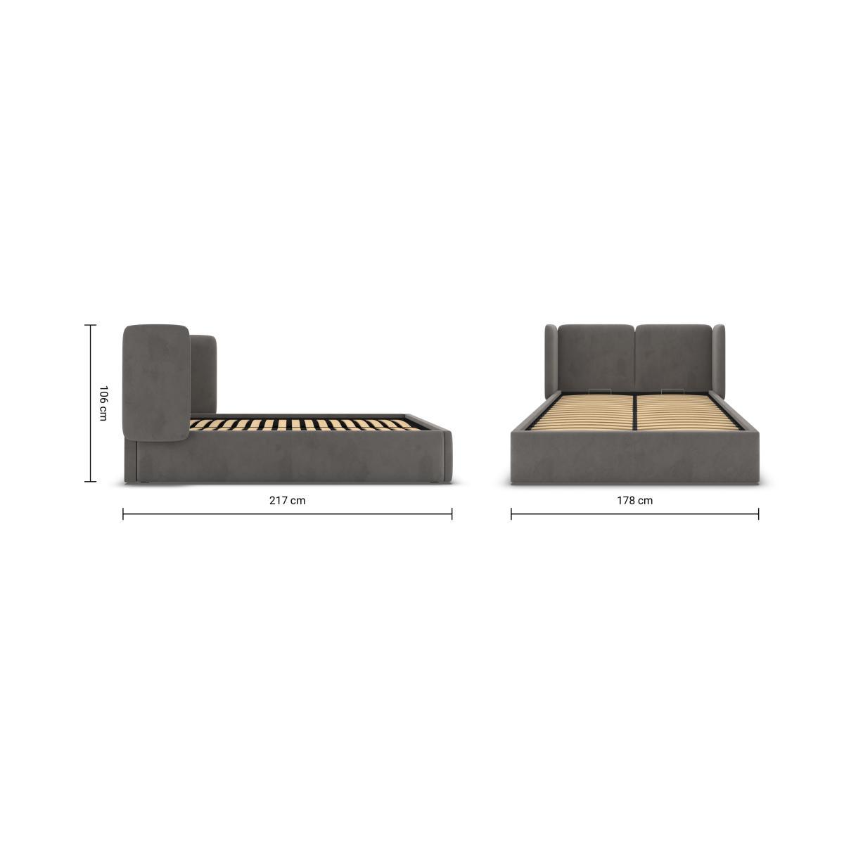 Ricola King Size Ottoman Storage Bed, Steel Grey Velvet – image 9