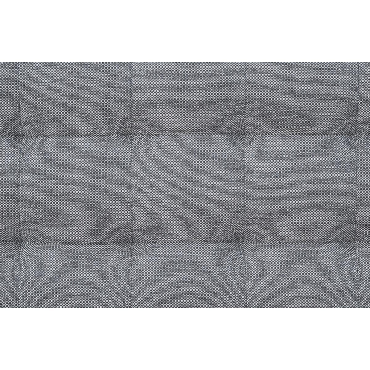 Lavelle Super King Size Bed, Blue Grey Tonal Weave & Walnut Stain Legs – image 7