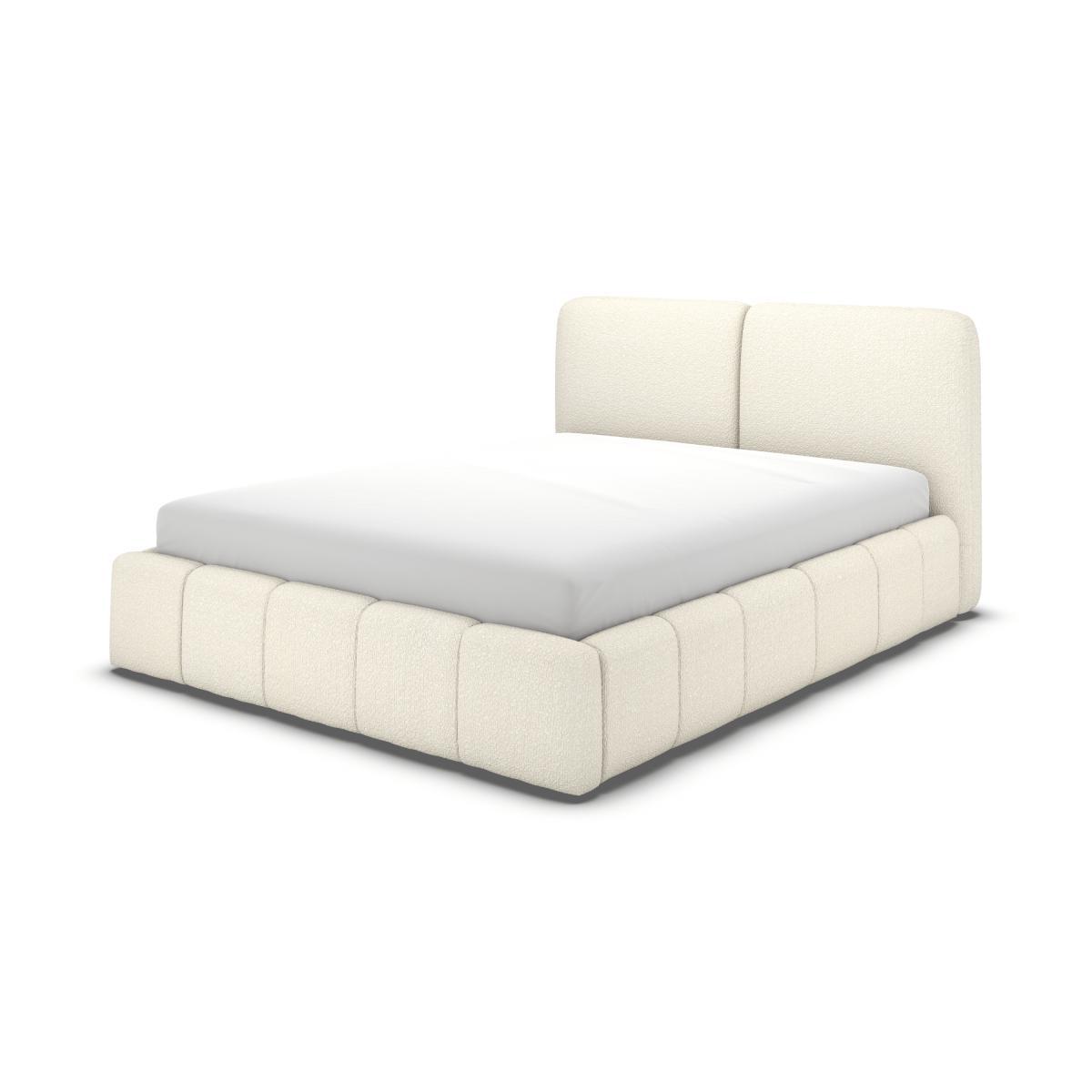 Maxmo Super King Size Bed with Storage Drawers, Ivory White Boucle – image 2