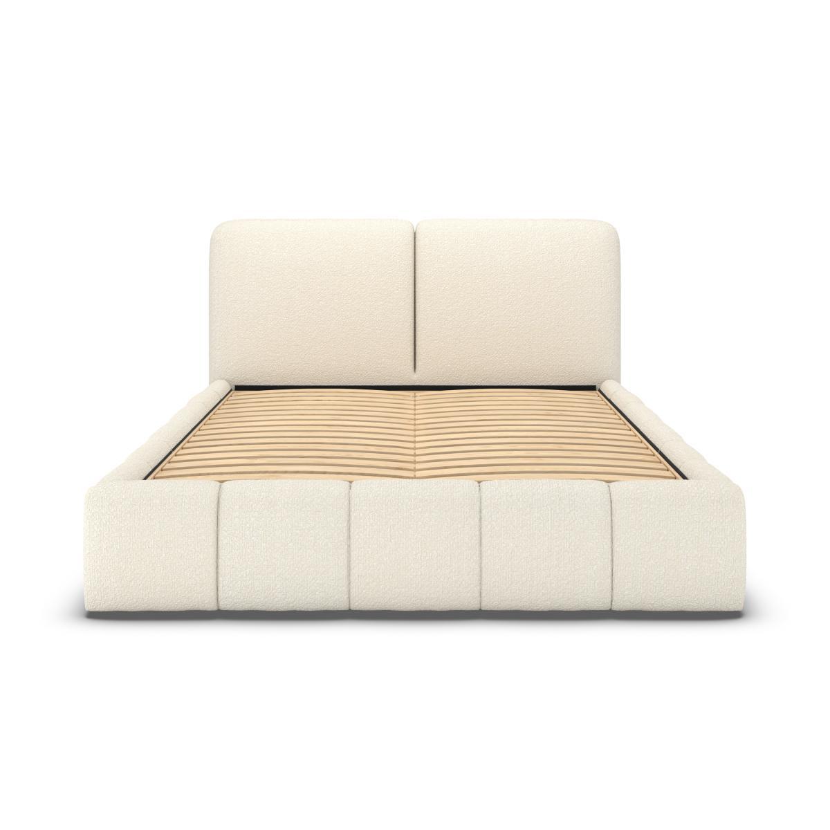 Maxmo Super King Size Bed with Storage Drawers, Ivory White Boucle – image 6