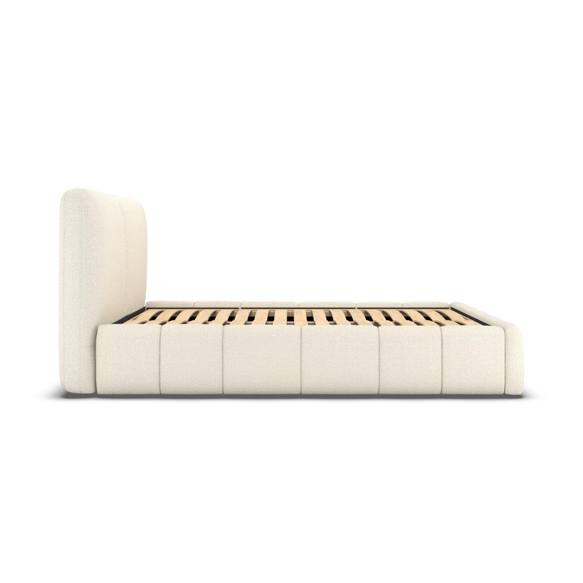 Maxmo Super King Size Bed with Storage Drawers, Ivory White Boucle – image 7