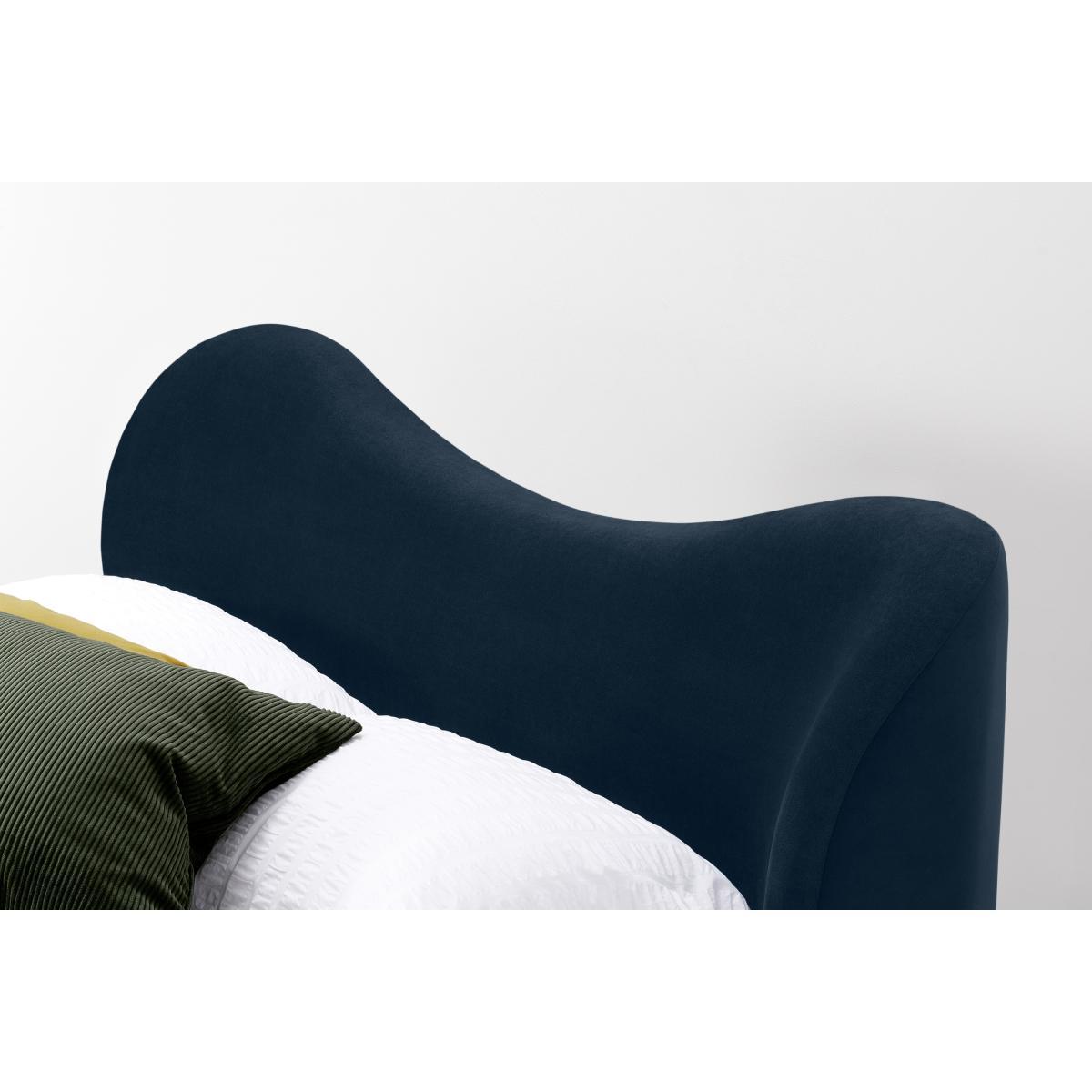 Kooper King Size Bed, Sapphire Blue Velvet – image 5