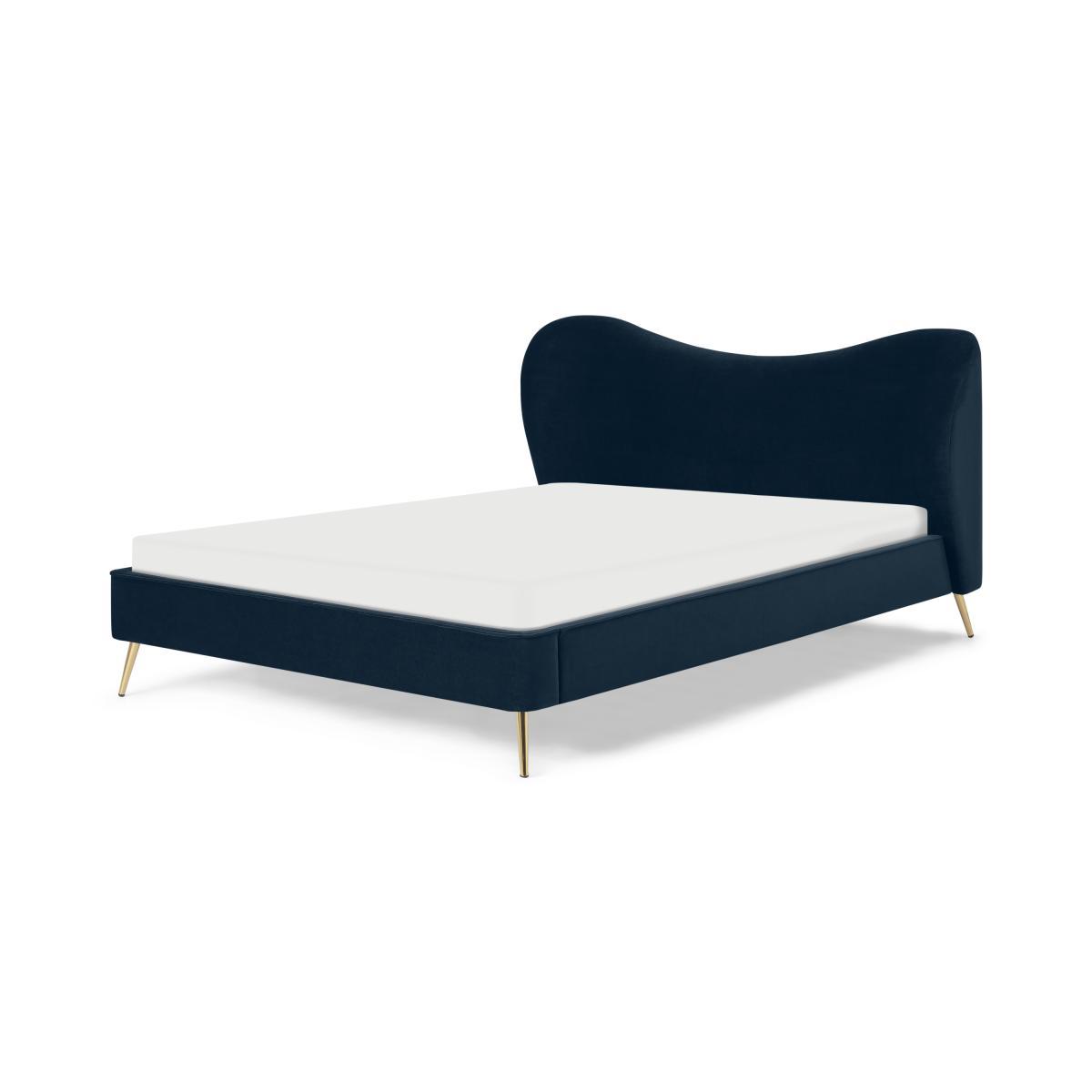 Kooper King Size Bed, Sapphire Blue Velvet – image 6
