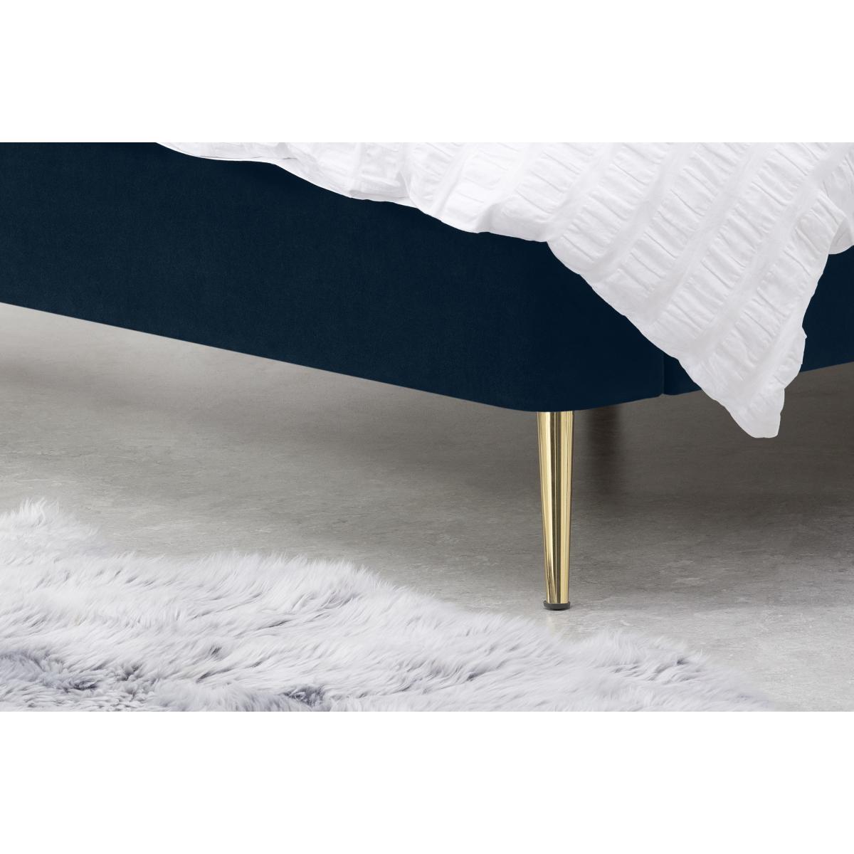 Kooper King Size Bed, Sapphire Blue Velvet – image 7