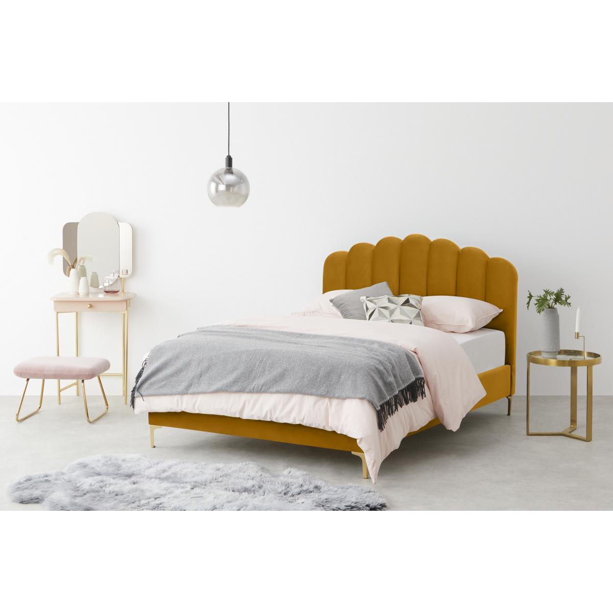 Delia King Size Bed, Marigold Velvet – image 4