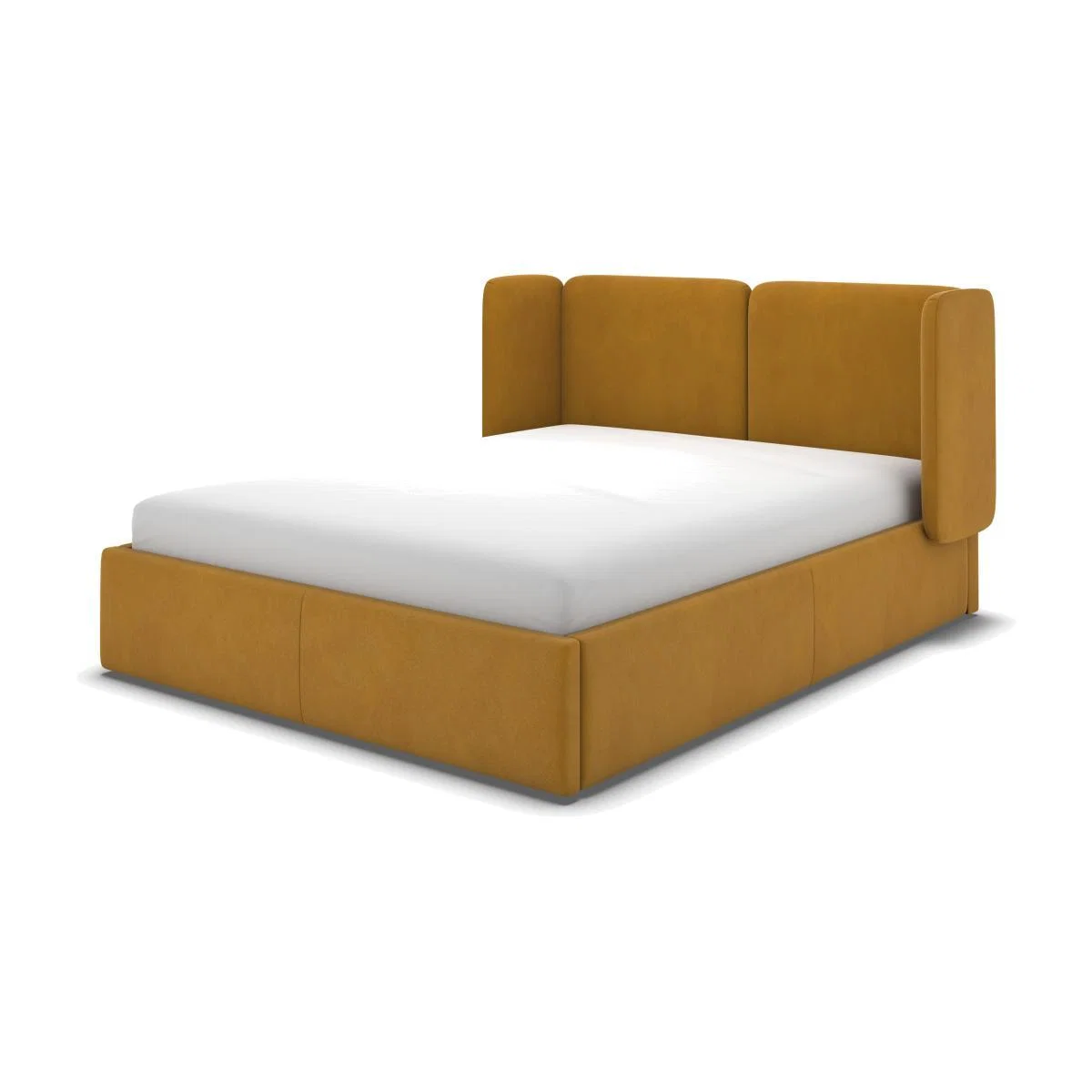 Ricola Super King Size Ottoman Storage Bed, Dijon Yellow Cotton Velvet – image 1