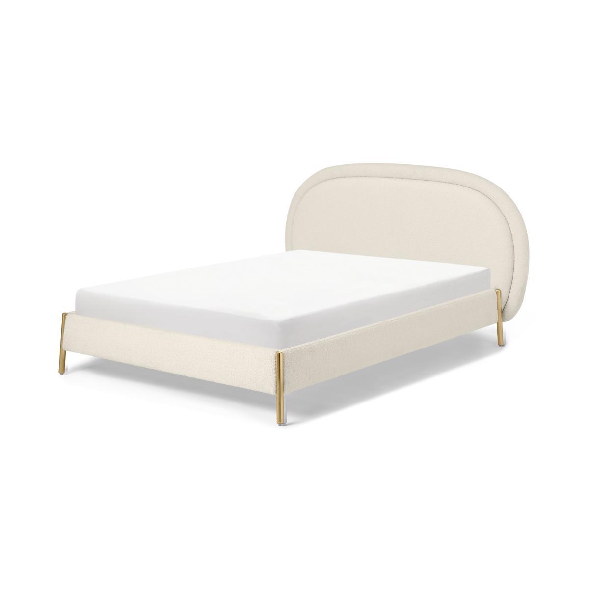 Shelia King Size Bed, Whitewash Boucle – image 2