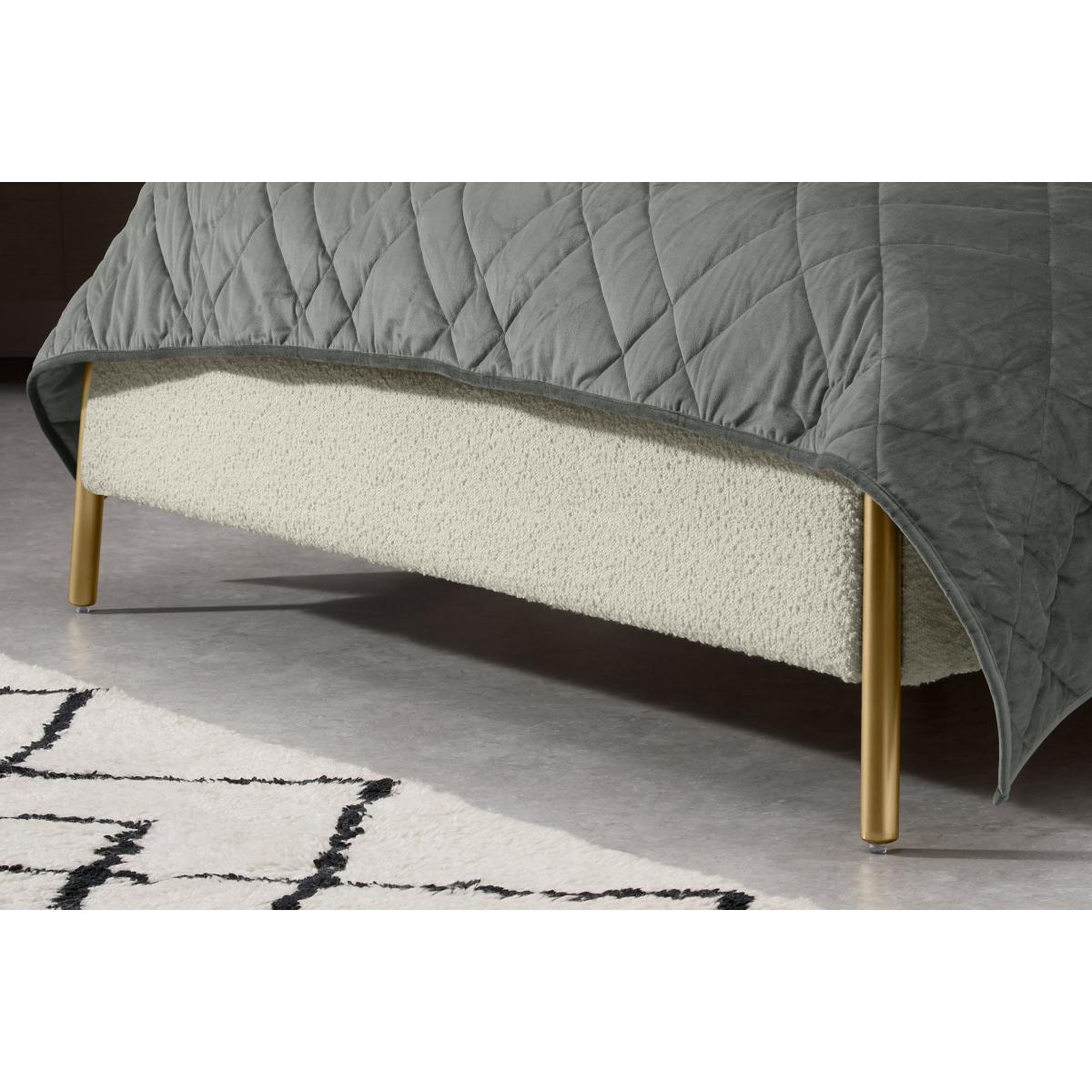Shelia King Size Bed, Whitewash Boucle – image 5