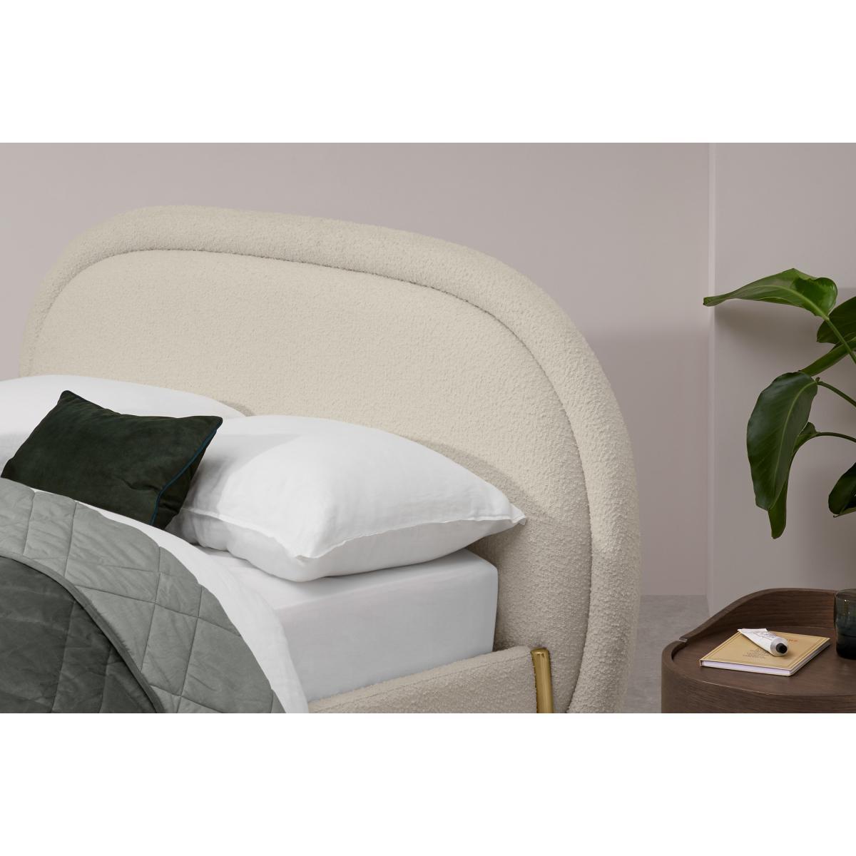 Shelia King Size Bed, Whitewash Boucle – image 6