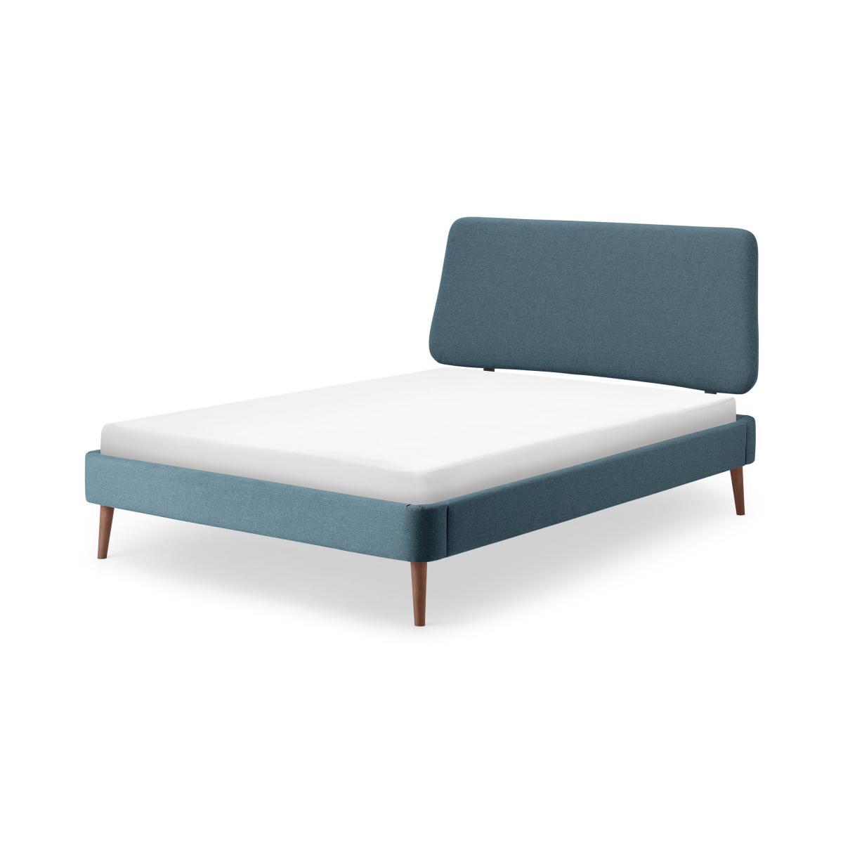 Lowrie King Size Bed, Orleans Blue & Dark Stain Legs – image 2