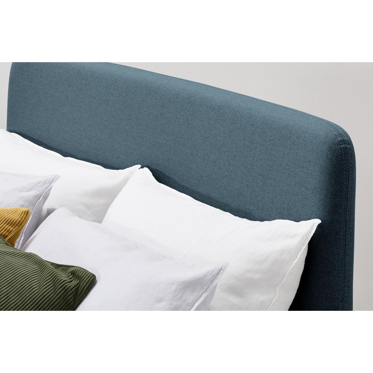 Lowrie King Size Bed, Orleans Blue & Dark Stain Legs – image 6